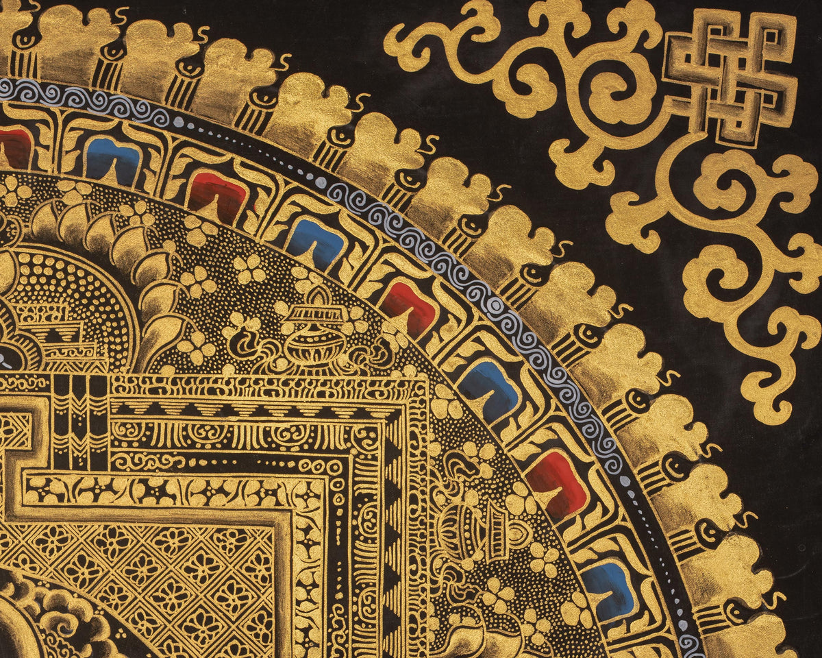 Buddha Mandala Vajrayana Art | Hand-painted Buddhist Thangka | Wall Hanging