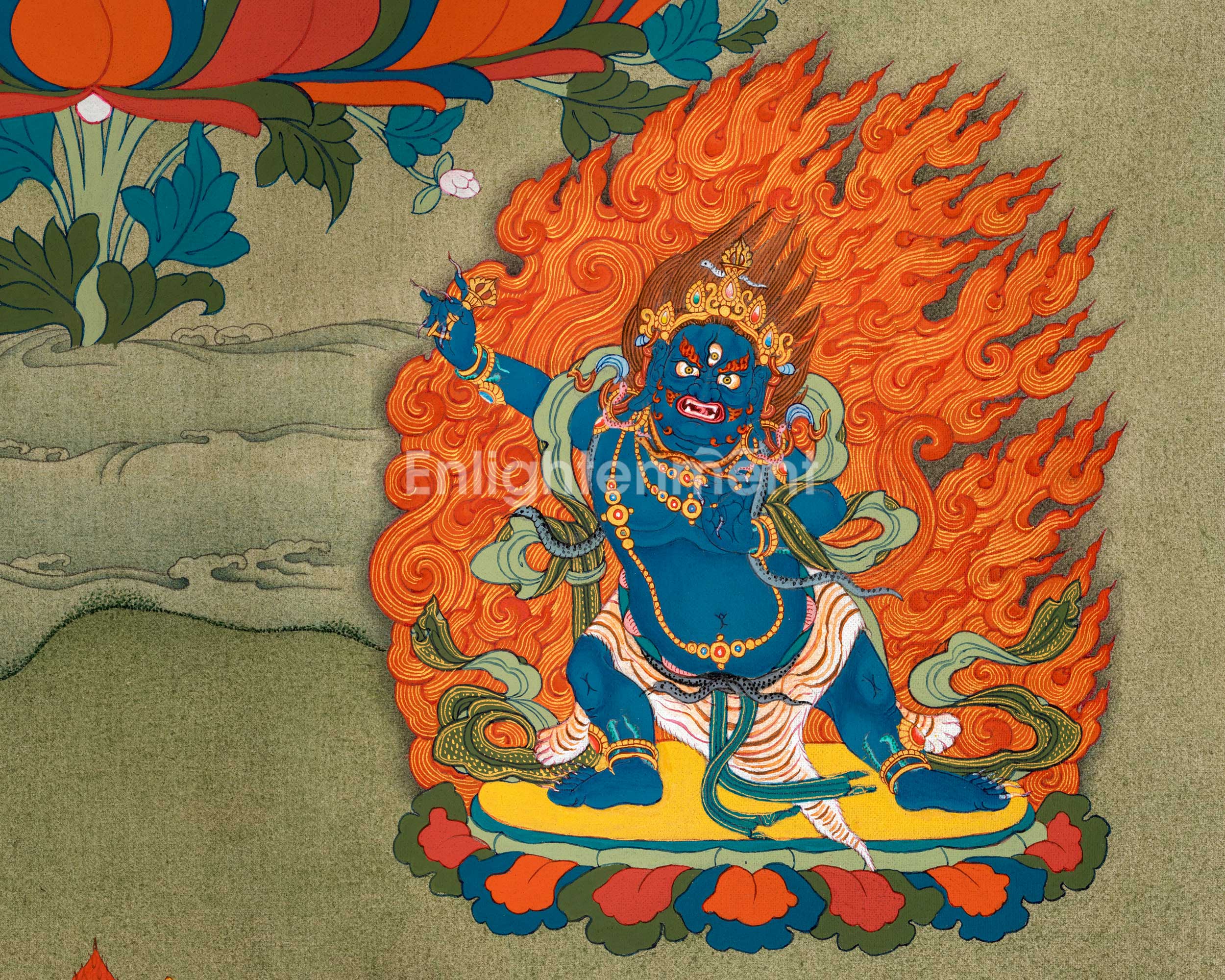 Chenrezig, Manjushri and Vajrapani, Trio Bodhisattva Thangka