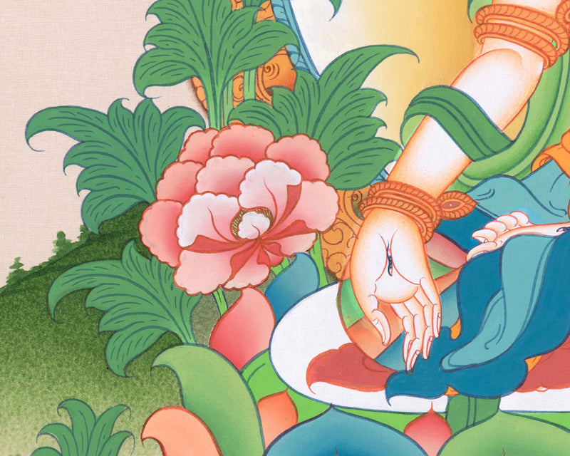 Goddess White Tara Thangka | Art For Healing and Blessings | Mother of All Buddhas