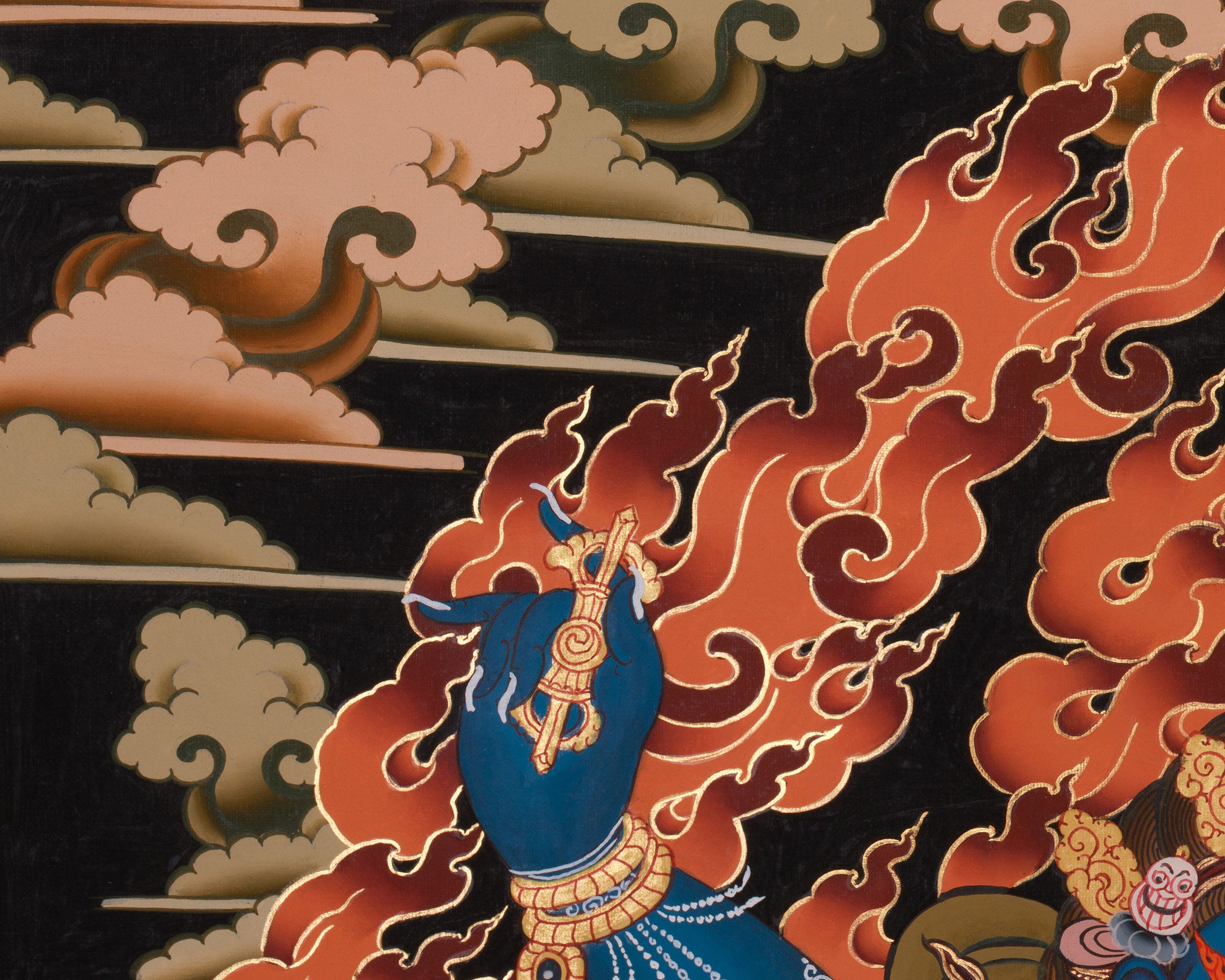 Traditional Three Bodhisattvas: Vajrapani with Manjushri and Avalokiteshvara