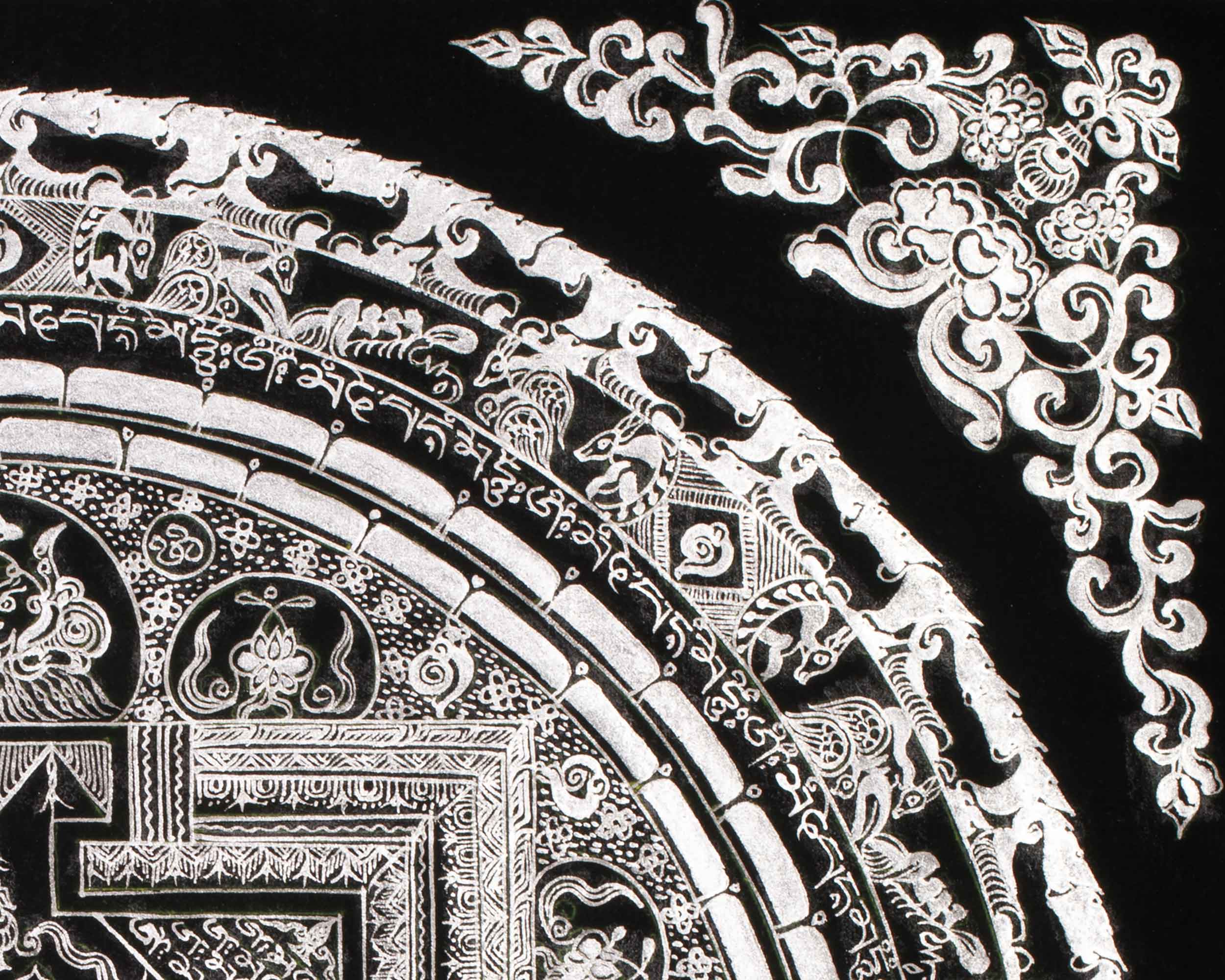 Tibetan Buddhist Mantra Mandala | High-Quality Mandala Painting