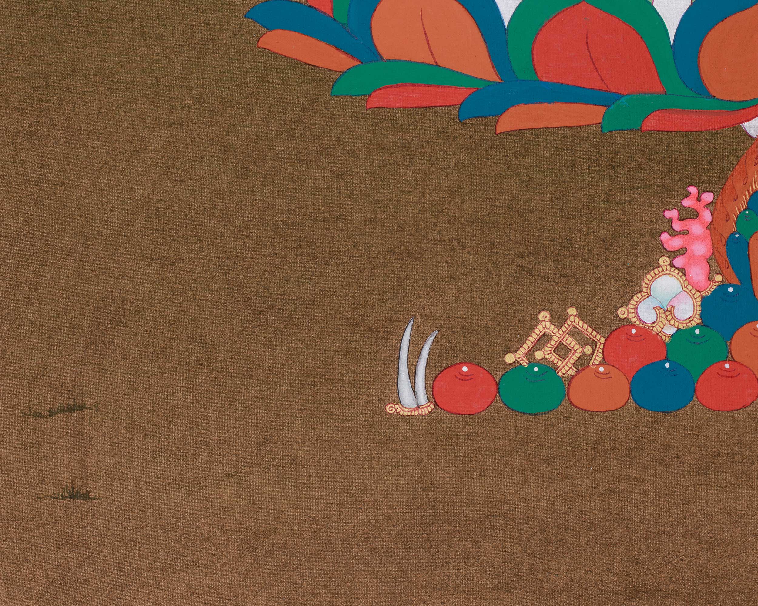 Traditional Thangka of Vajrasattva with His Consort | Symbol of Purification