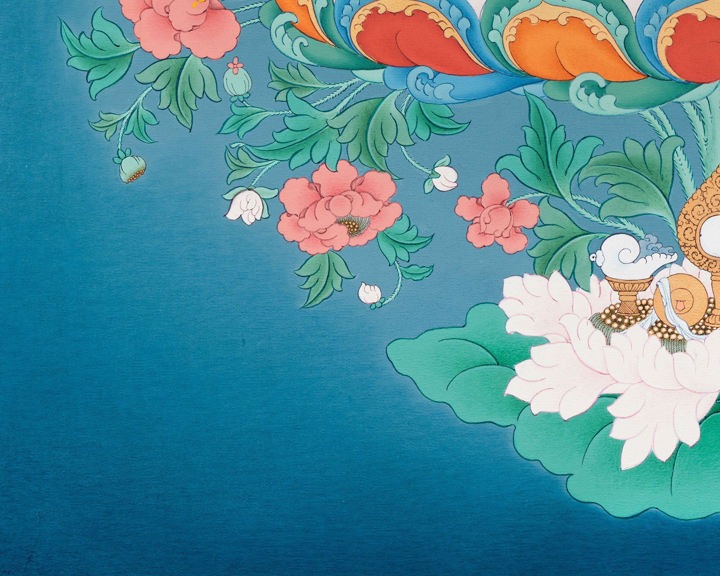 4-Armed Avalokiteshvara Print | Guardian of Compassion | Bodhisattva Artwork