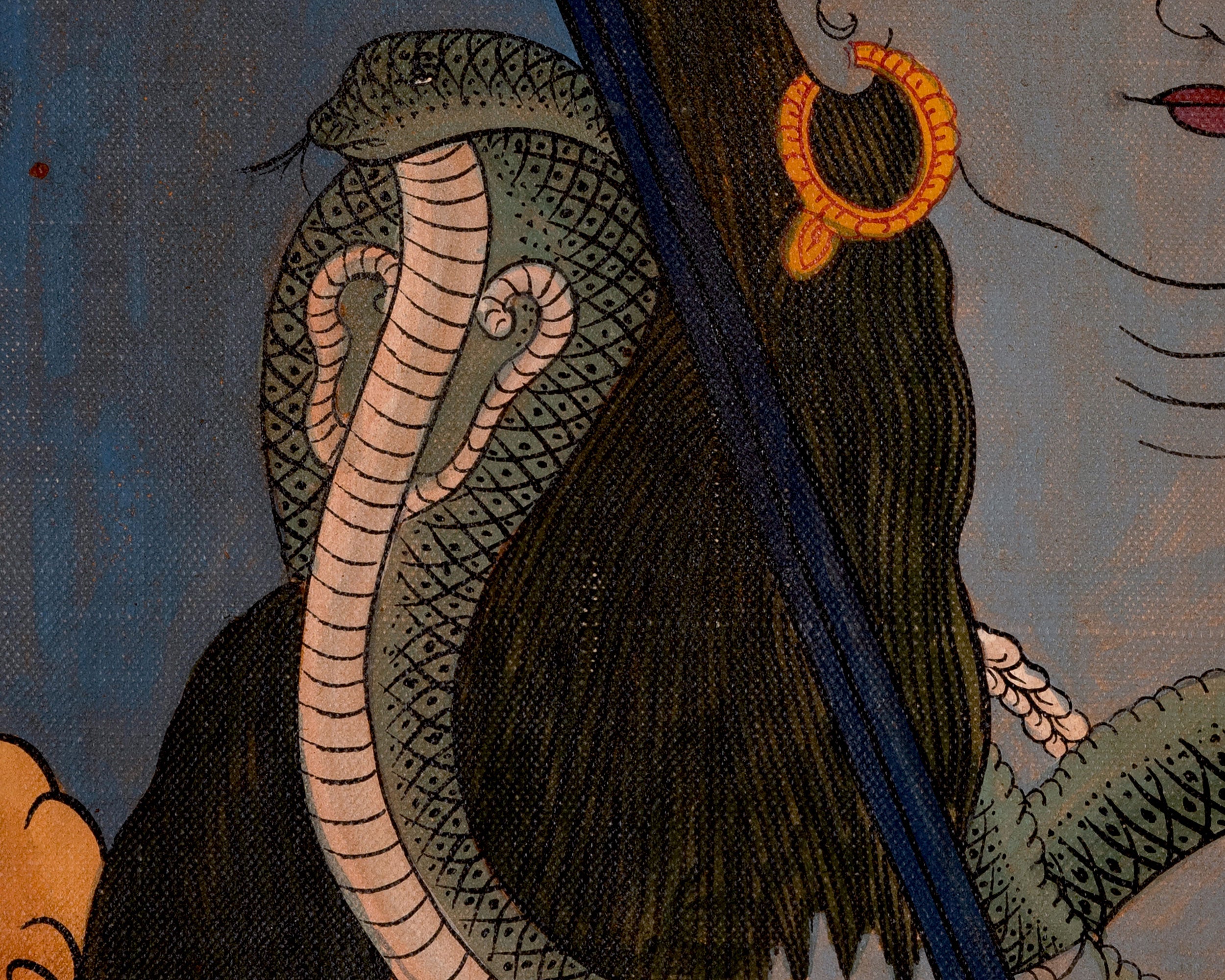 Authentic Lord Shiva Thangka | Himalayan Art of the Destroyer and Transformer