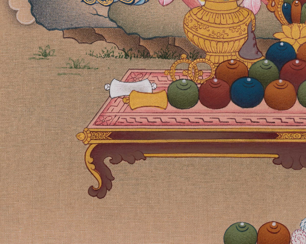 Dzambhala Prosperity Deity Artwork | Symbolizied Wealth and Spiritual Abundance