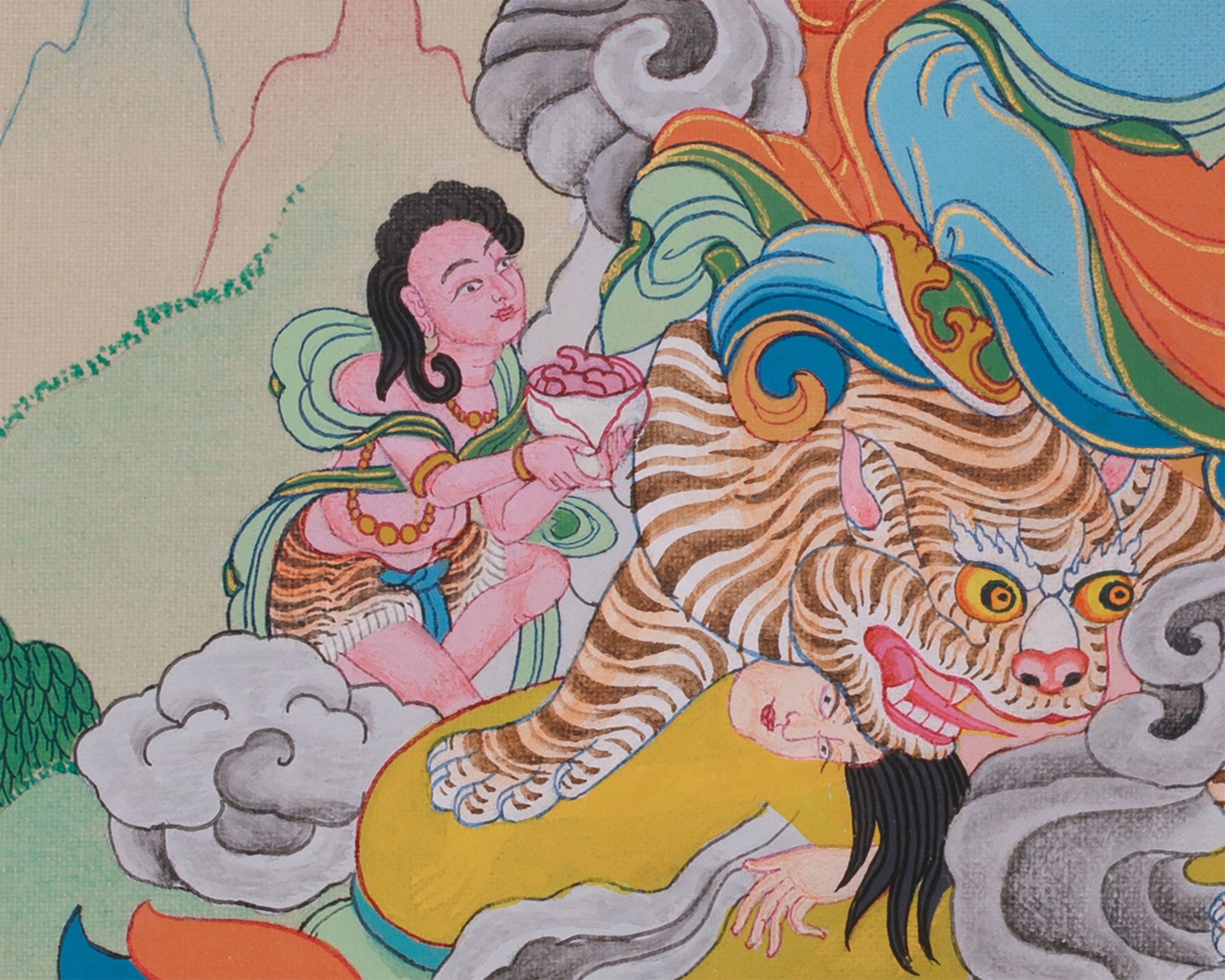 Dorje Drolo Thangka | Wrathful Manifestation of Guru Rinpoche | BROCADE