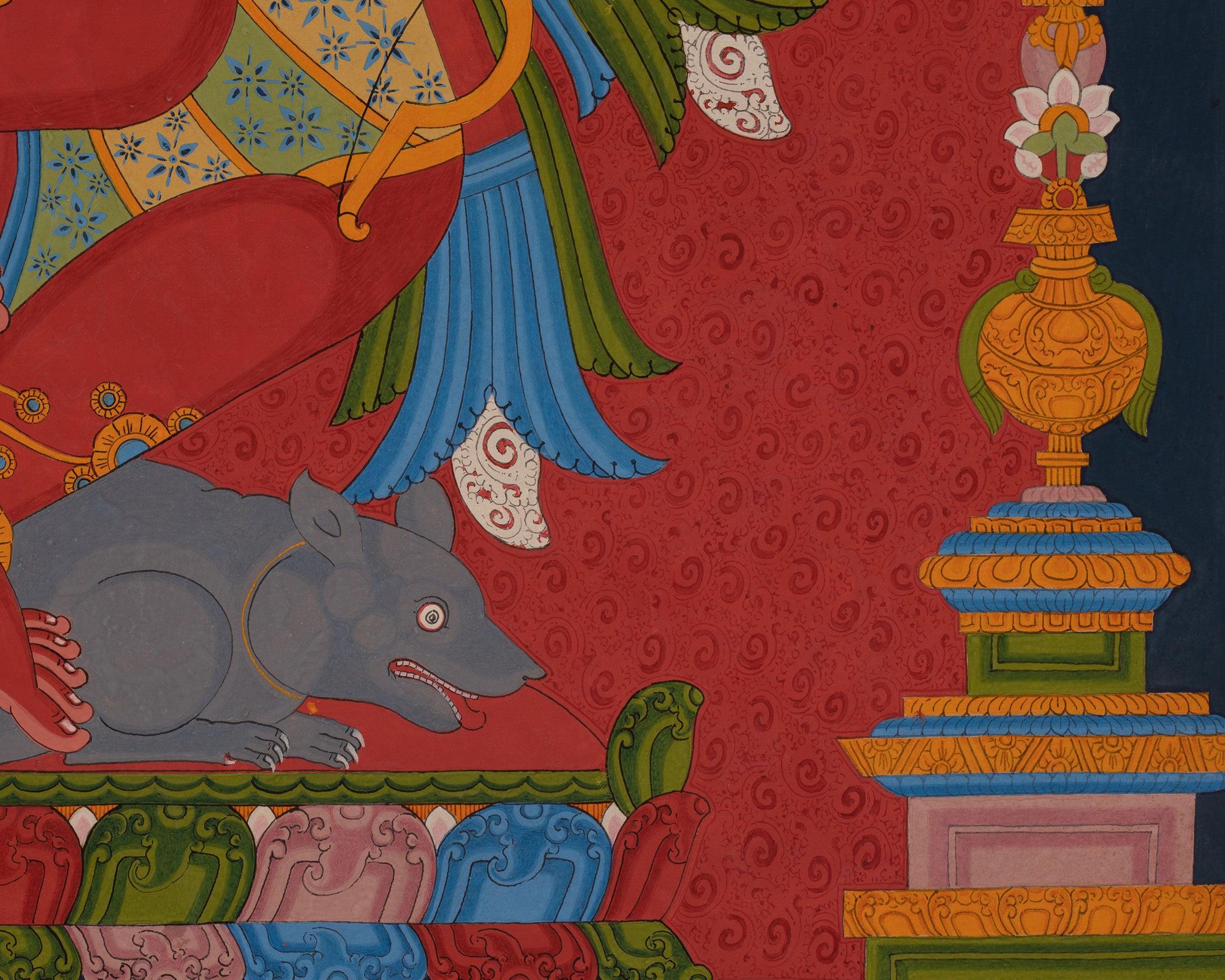 Multi-armed Ganesha Thangka | Embodiment of Intelligence and Wisdom