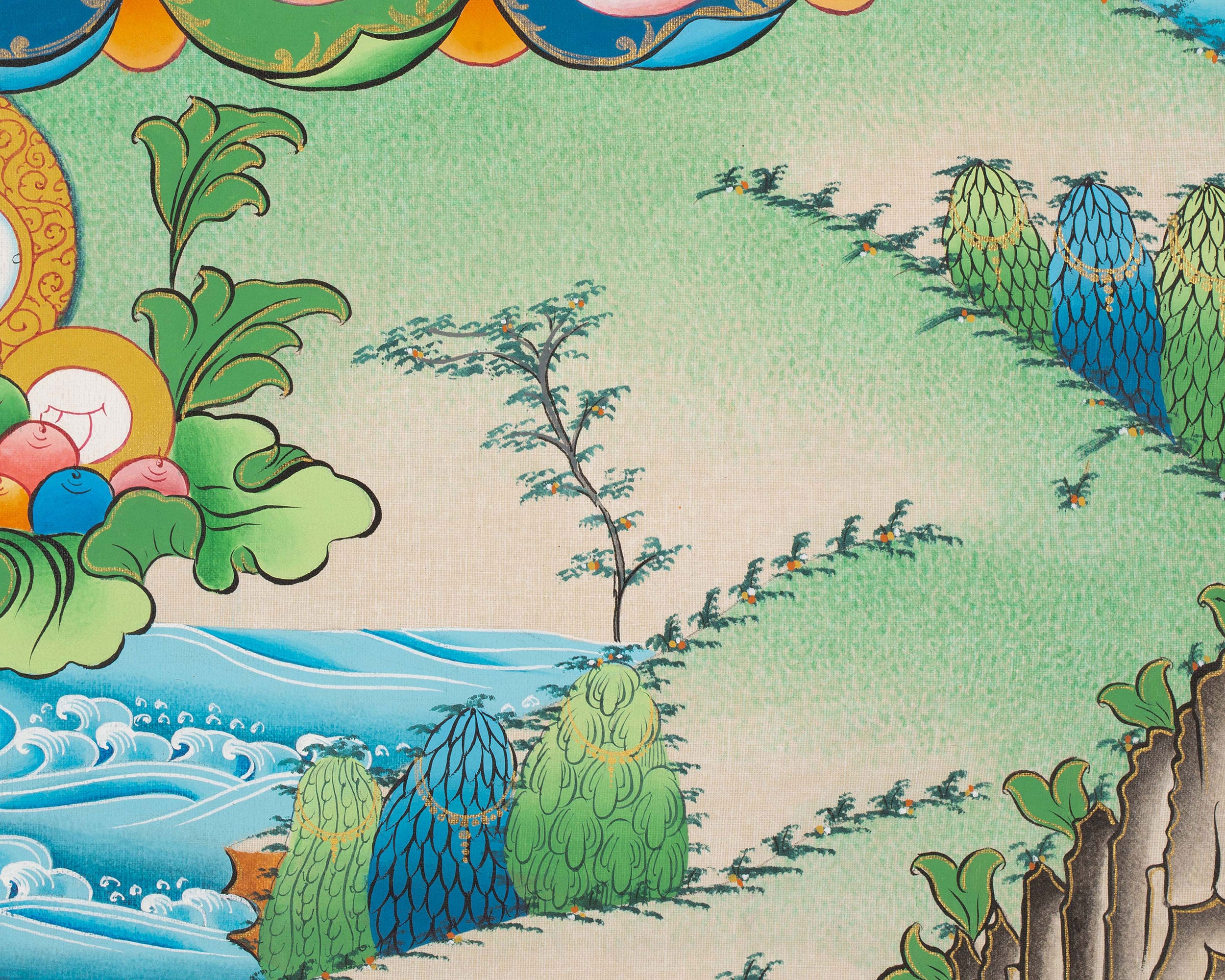 Traditional Chenrezig Thangka | Bodhisattva of Compassion and Protection
