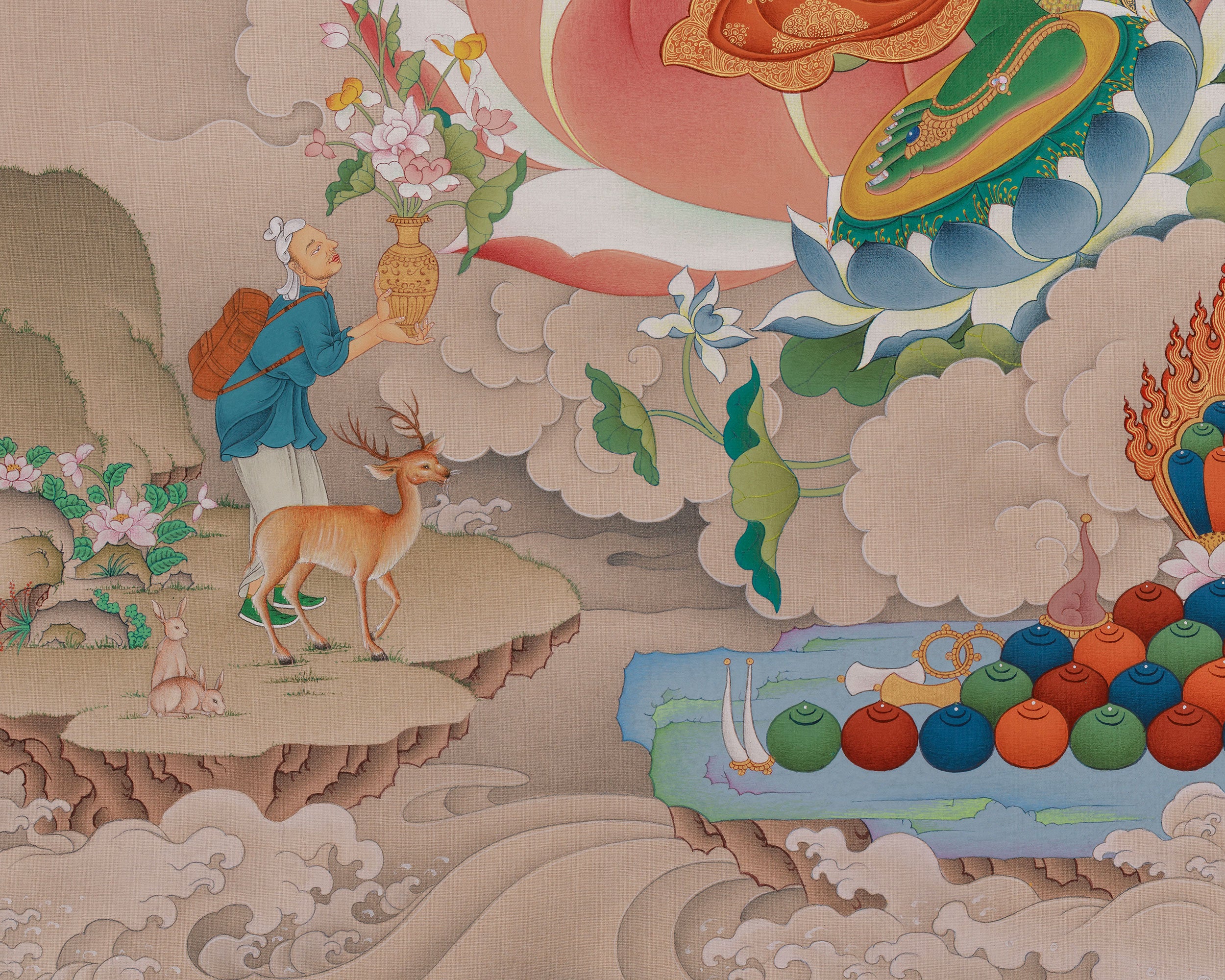 Compassion Deity Green Tara Thangka | Mother of All Buddha