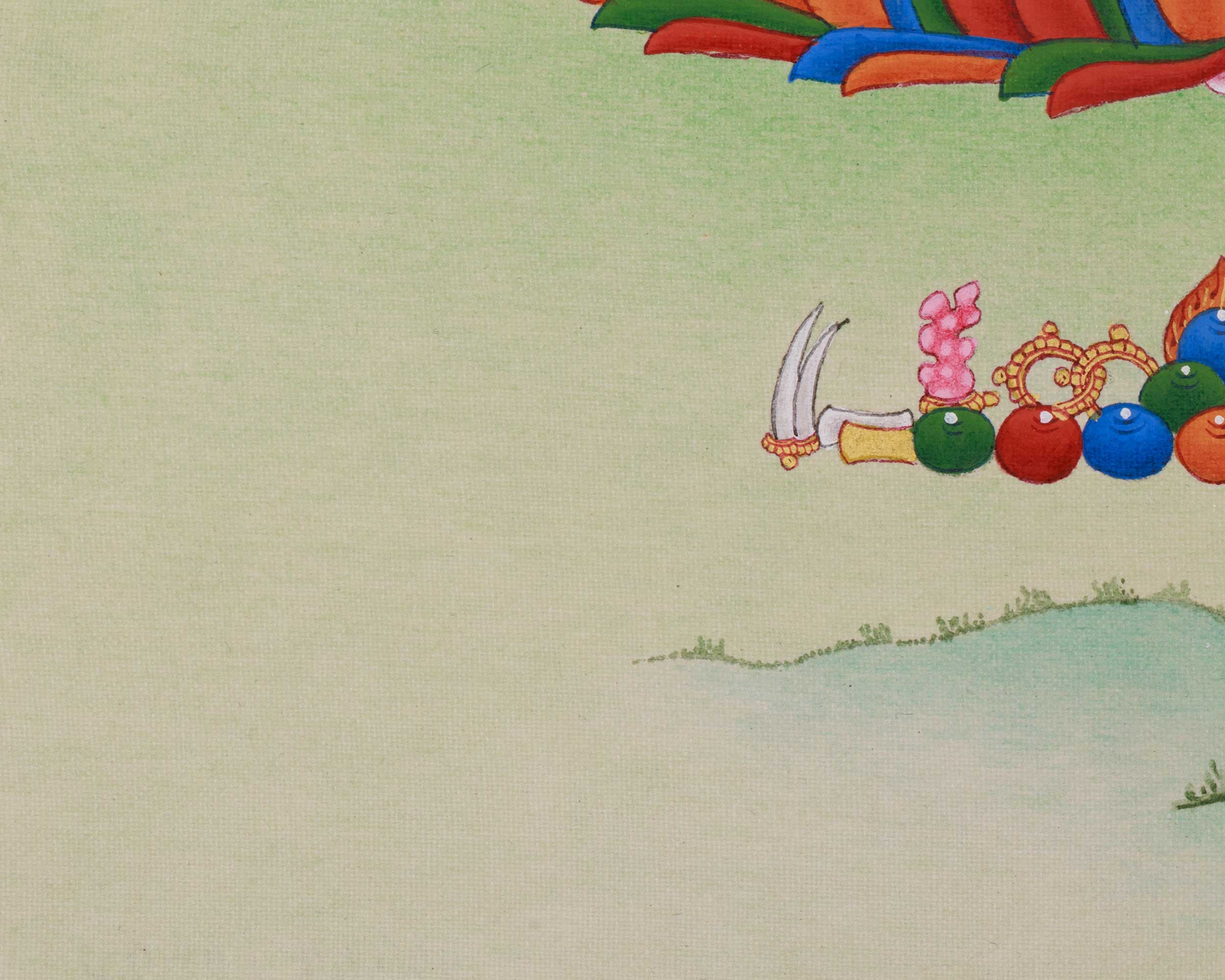 Sita Tara Tibetan Deity Thangka | Handmade Healing Deity