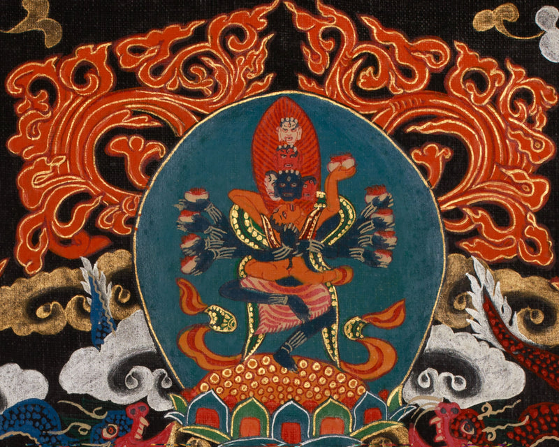 Heruka Chakrasamvara Yab Yum Thangka | Tantric Union of Wisdom & Compassion