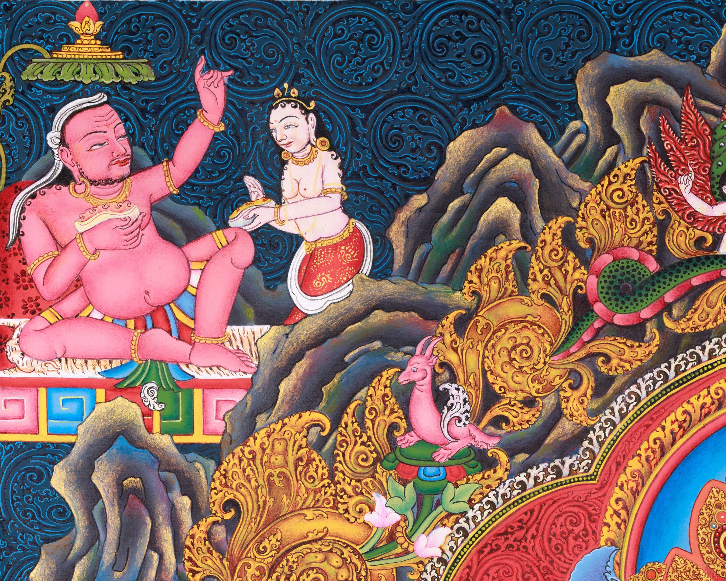 Ganesh Thangka Print for Abundance | Traditional Ganapati Artwork | Spiritual Gift Ideas