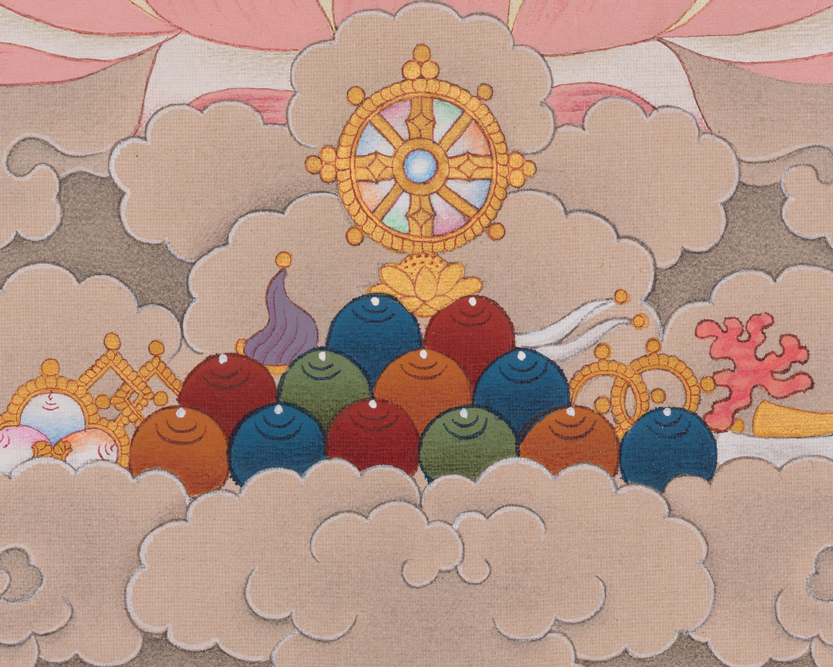 Hand-painted Thangka Of Manjushri | Sword Of Wisdom | Bodhisattva Art