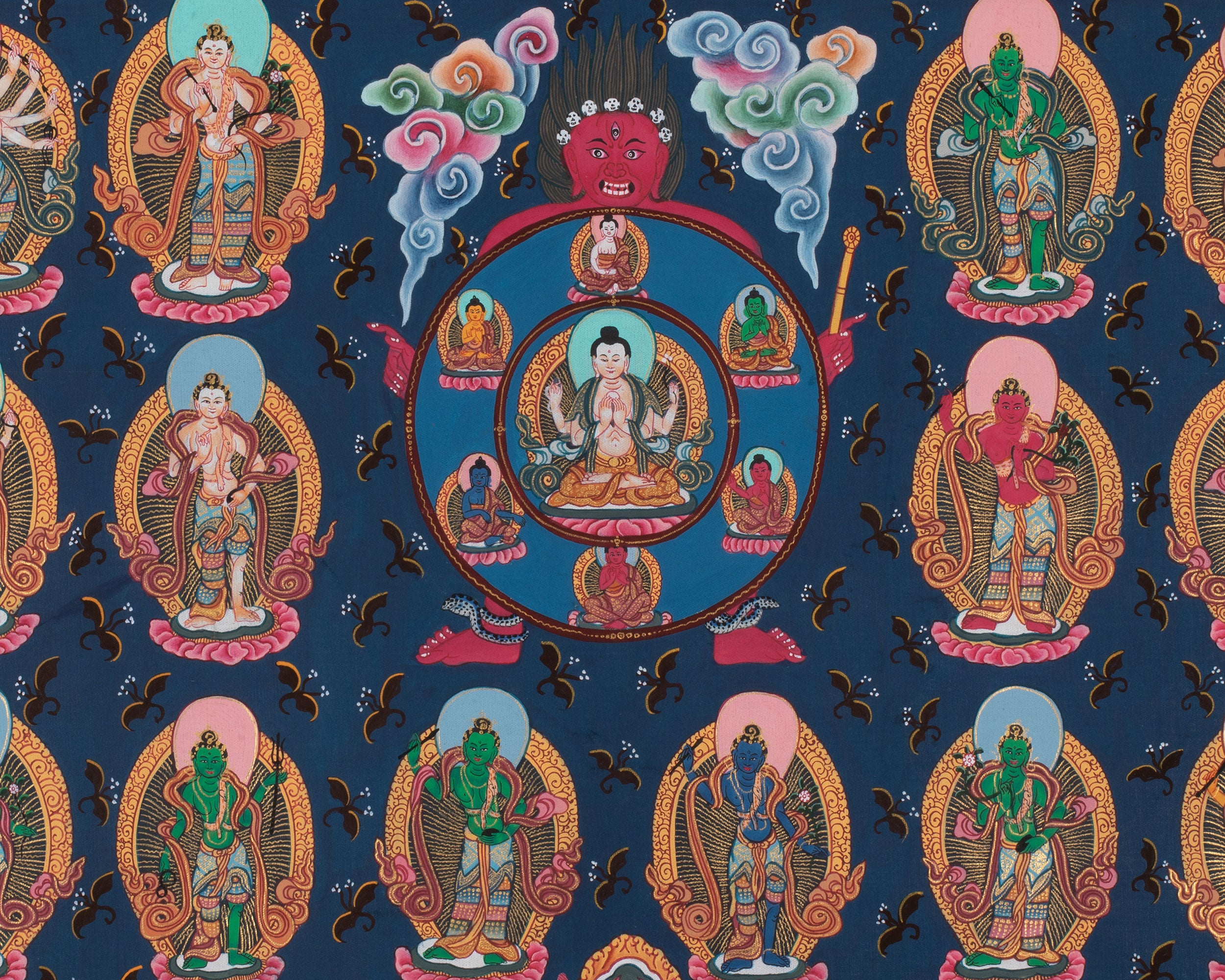 108 Chengrezig Thangka | Traditional Tibetan Art | Wall Decors