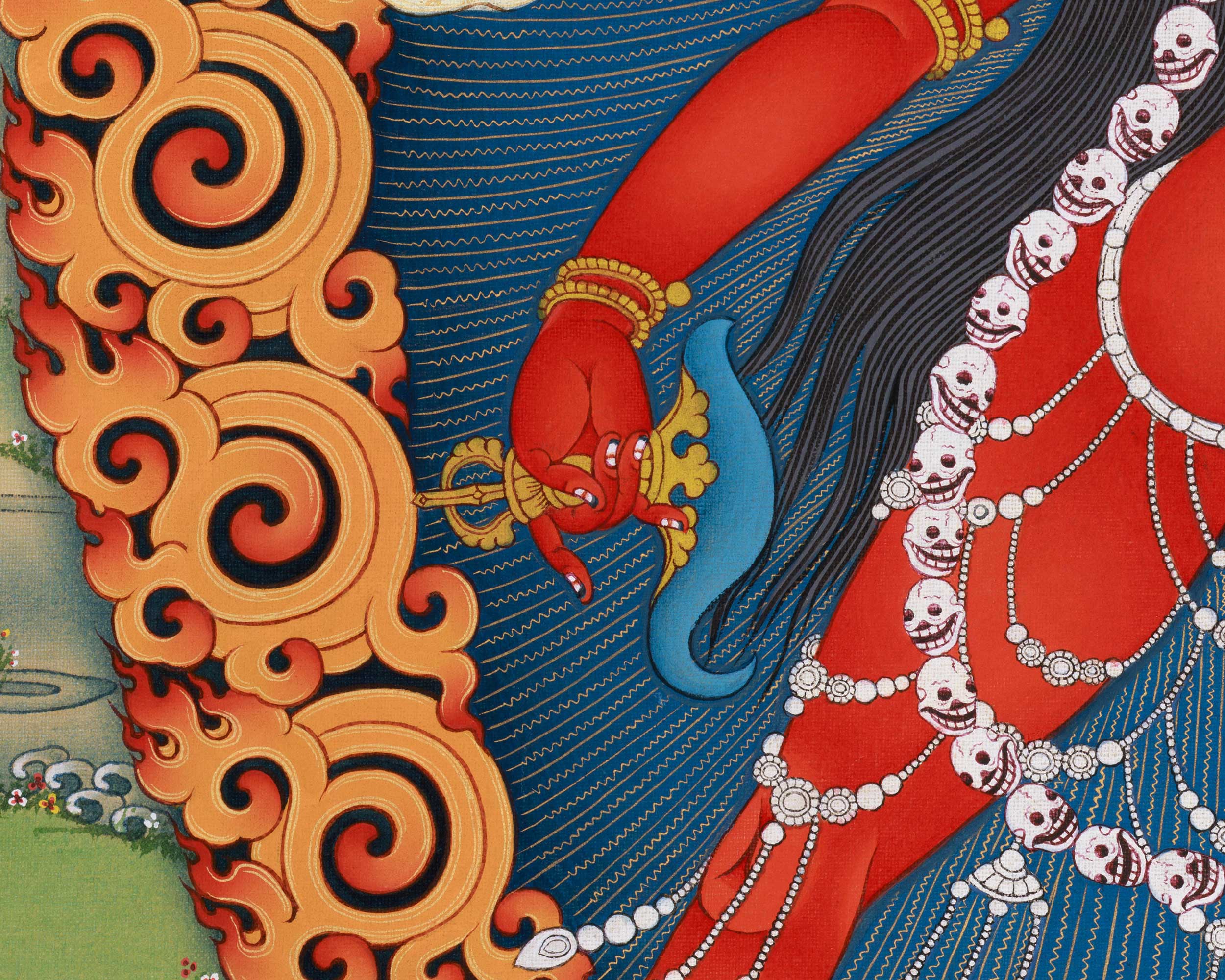 Vajrayogini Thangka Print | Traditional Dakini Canvas Art | Wall Decors