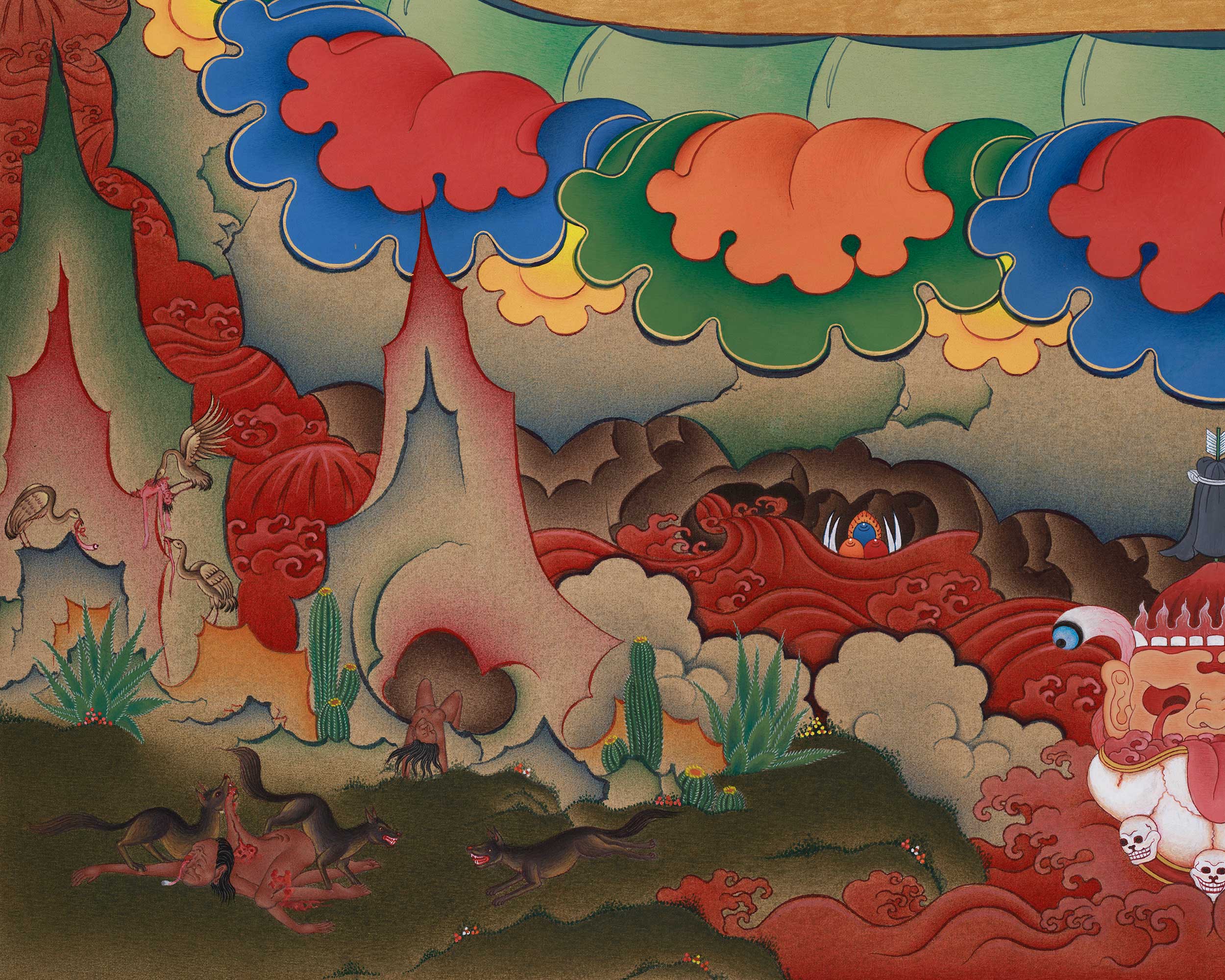 Mahakala Bernagchen Painting | A Premium Thangka of the Wrathful Protector and Guardian