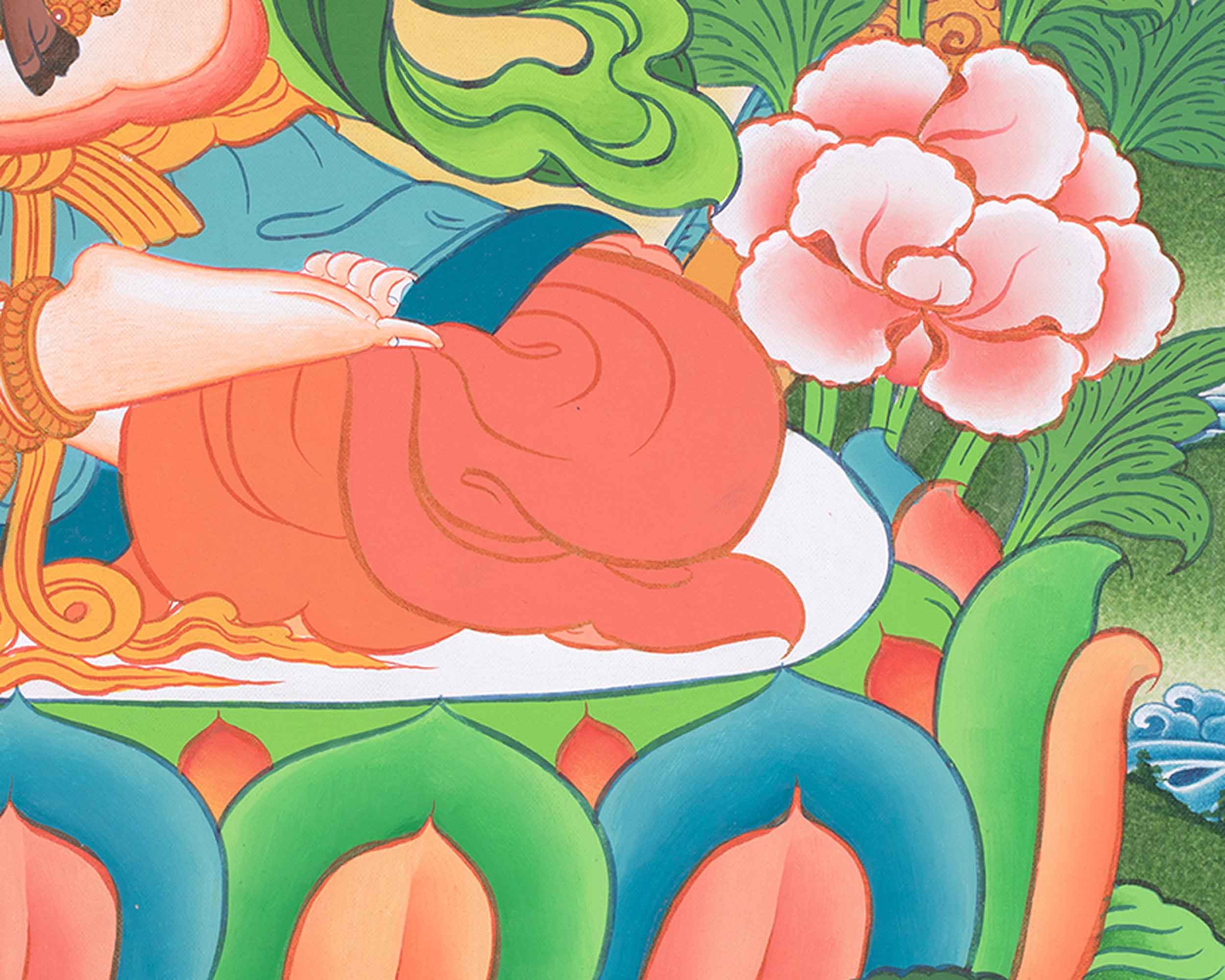 Traditional Chenresig Thangka | The Bodhisattva Of Compassion | Religious Wall Decors