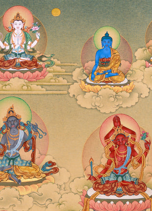 Suryagupta 21 Taras Thangka Print | Wisdom and Protection | High Quality Canvas Print