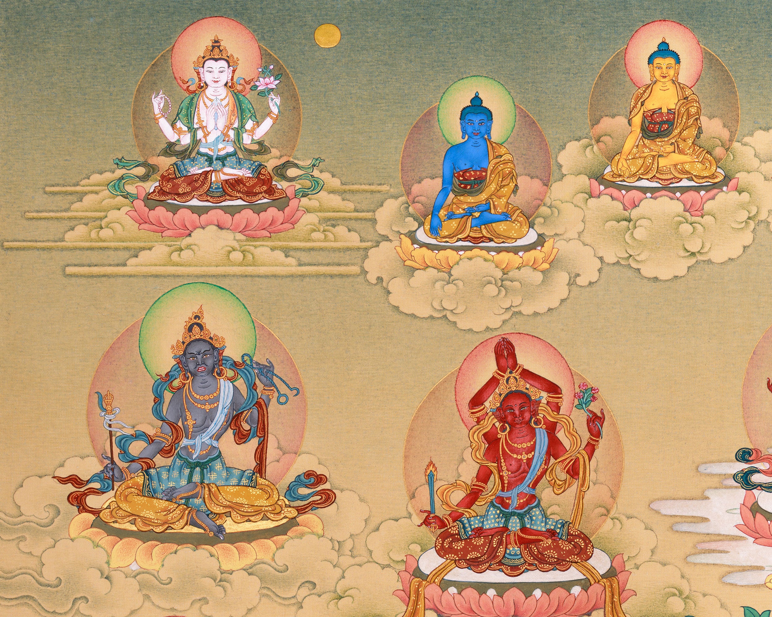 Suryagupta 21 Taras Thangka Print | Wisdom and Protection | Print on Hahnemühle Paper