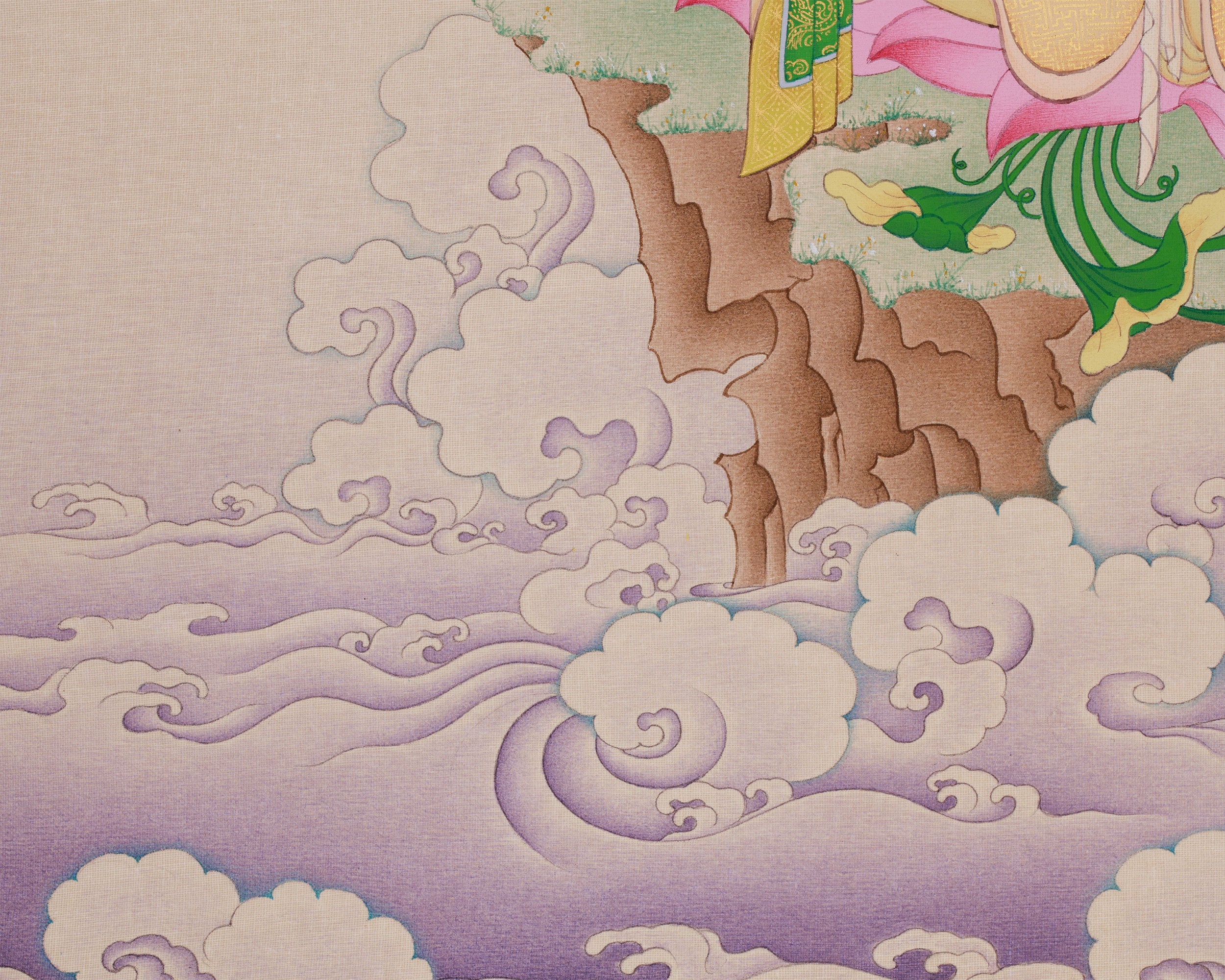 Bodhisattva Kshitigarbha Thangka Print | Protector of the Realms