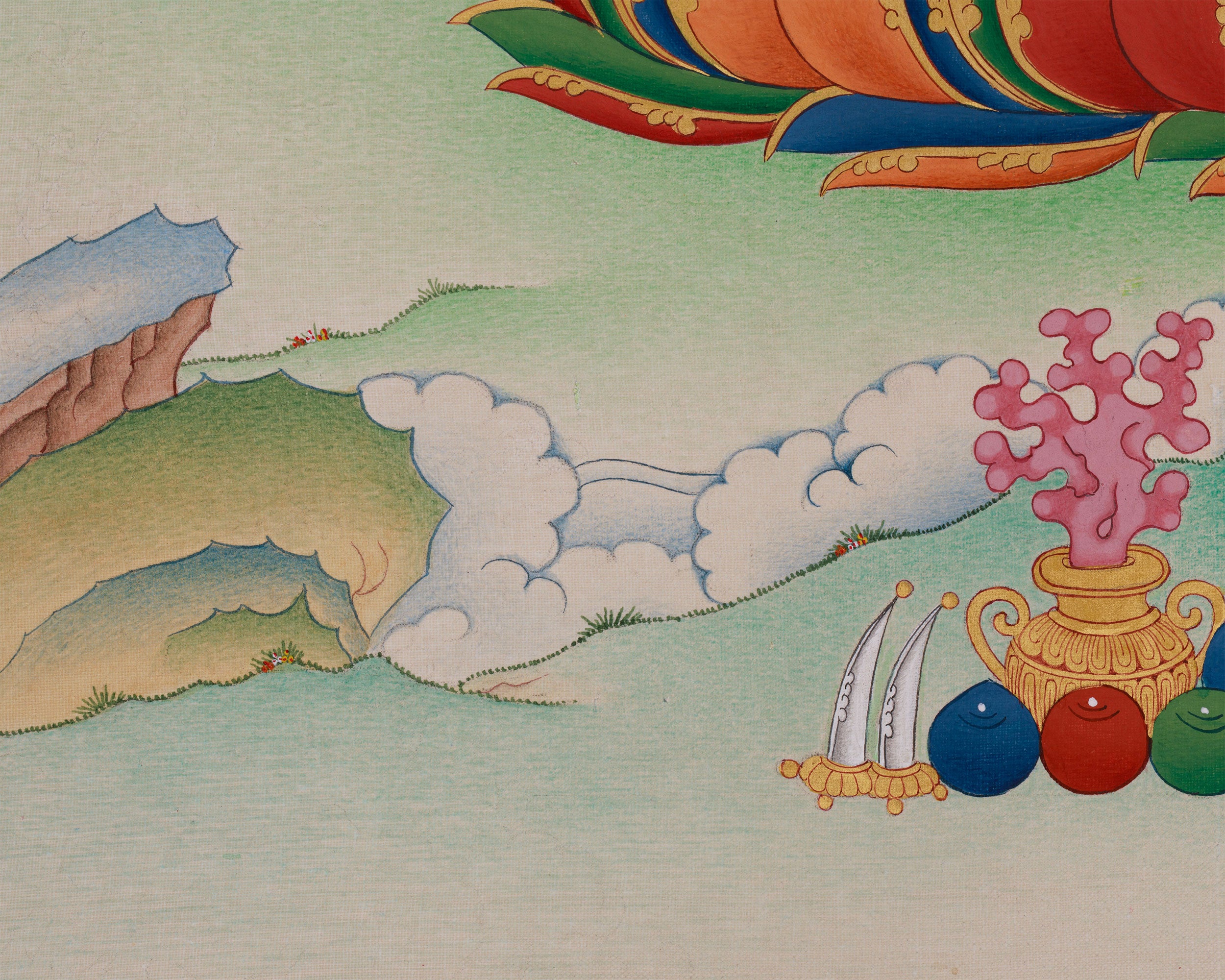 Divine Four-Armed Avalokiteshvara | Protector of All Beings and Buddha of Compassion