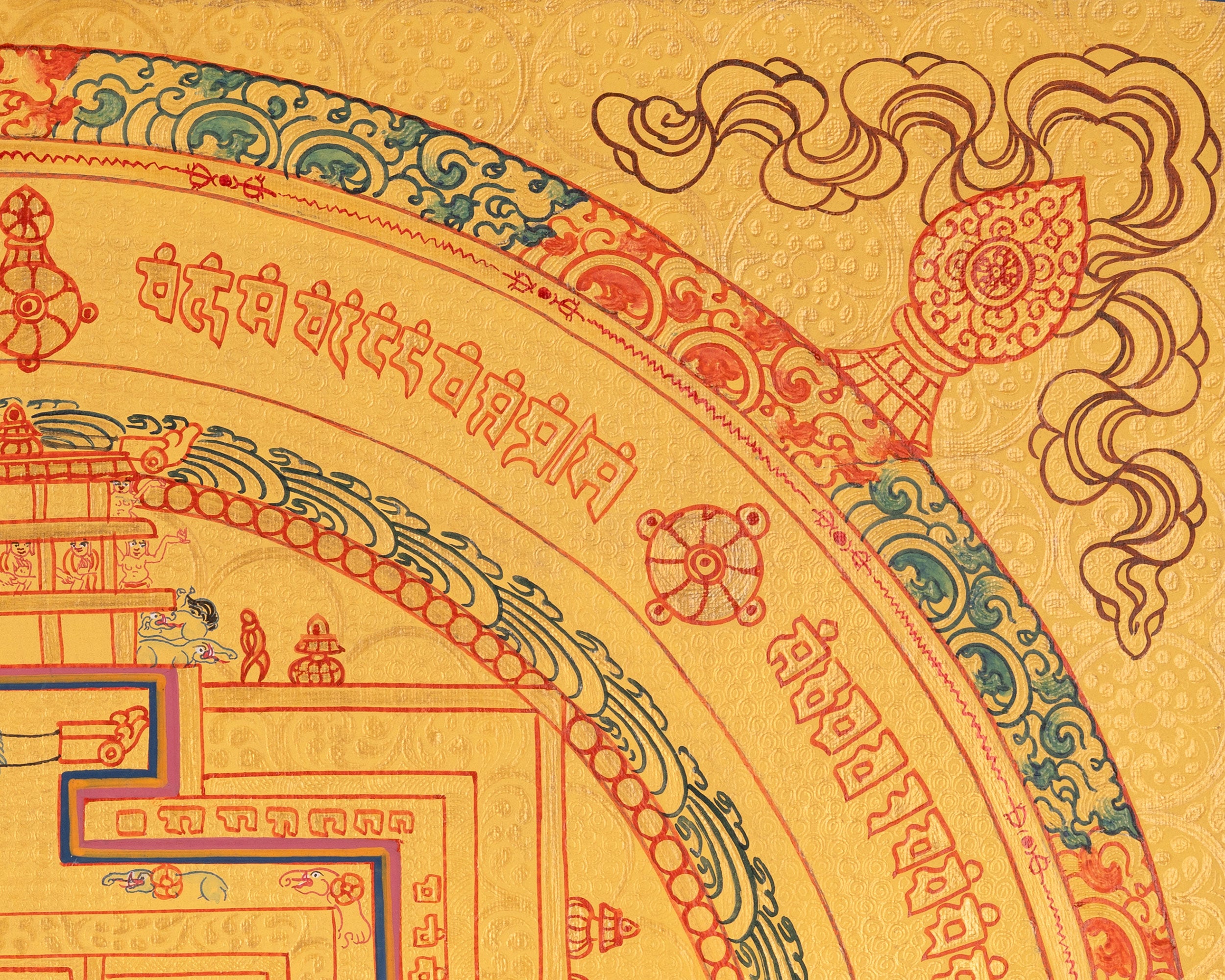 Religious Mandala Thangka | Tibetan Artwork | Traditional Wall Decors
