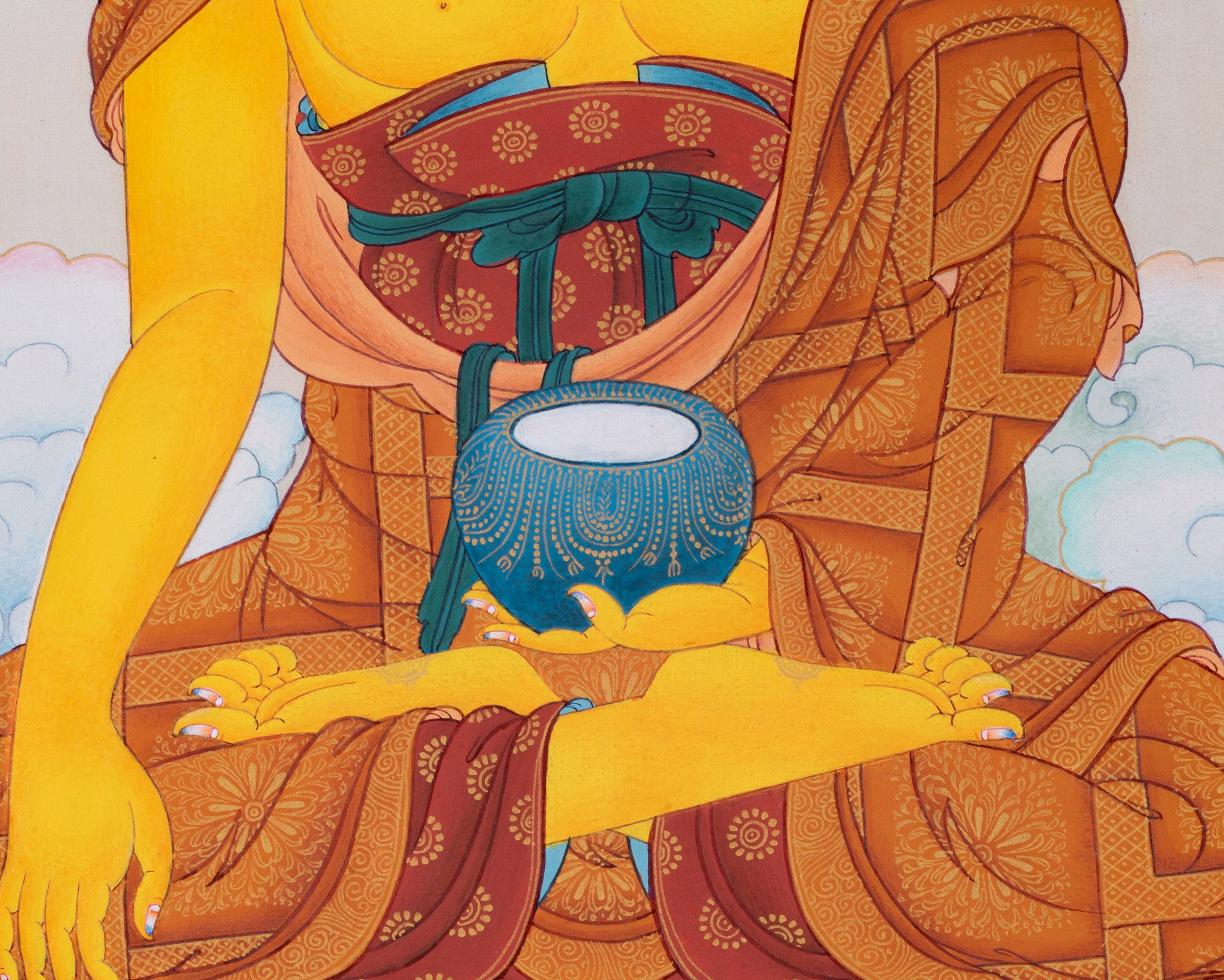 Tibetan Gautama Buddha Print | Sacred Canvas Print of the Enlightened Teacher