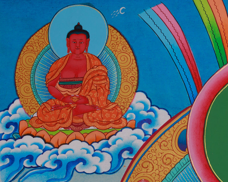 Five Wisdom Buddhas Thangka | Sacred Tibetan Art of Enlightenment & Transformation