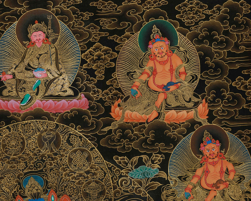 Dzambhala, The Wealth Deity Thangka | Tibetan Art for Prosperity