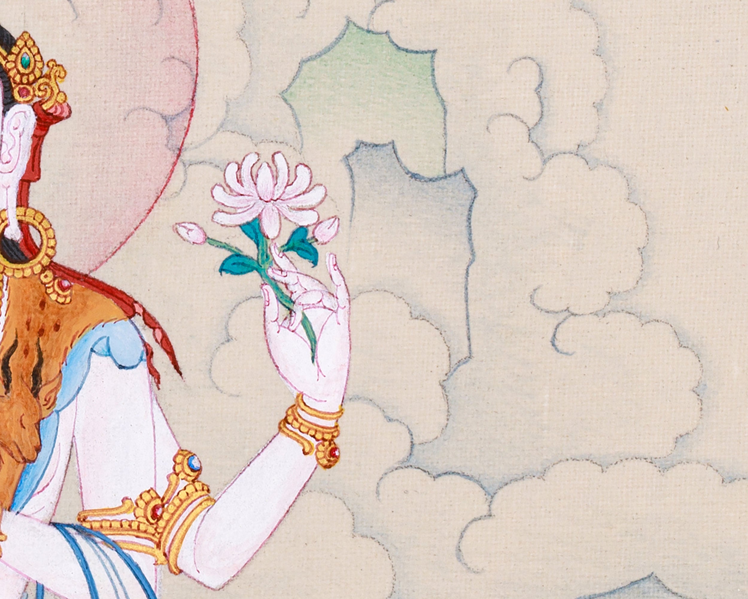 Small Chenresig Handpainted Thangka