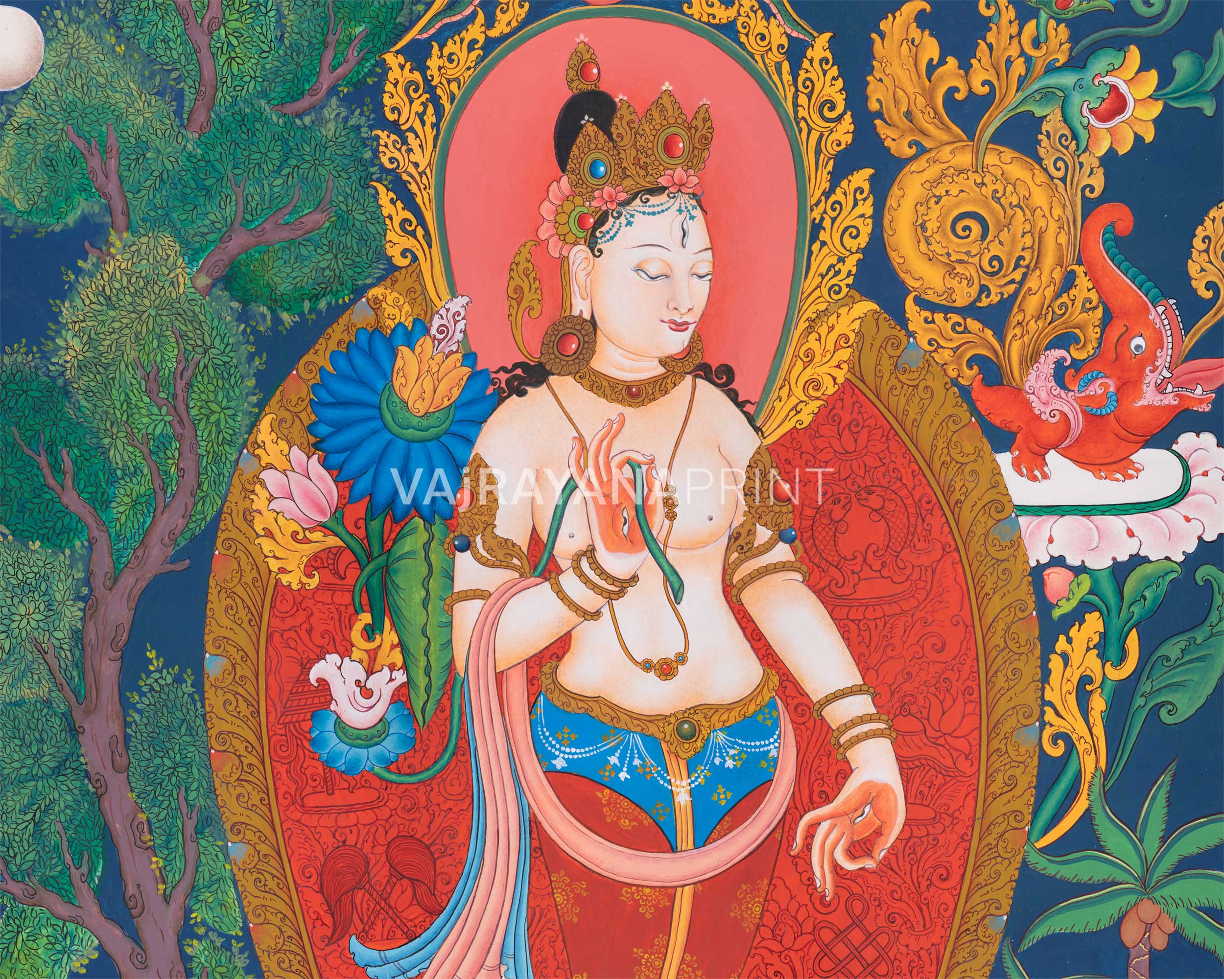 White Tara and Green Tara Set : Standing Tara Prints