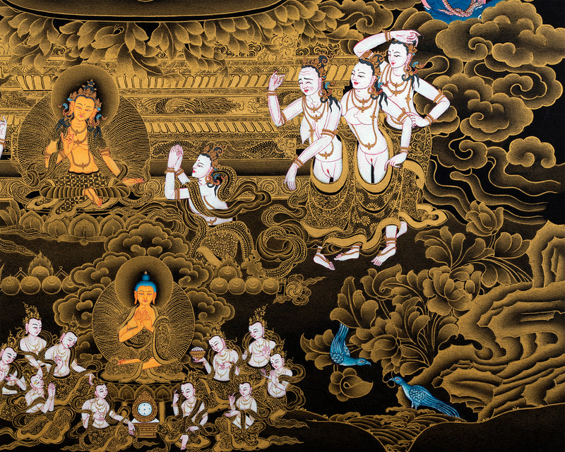 Thangka Of Buddha Shakyamuni And Mara Downloadable File
