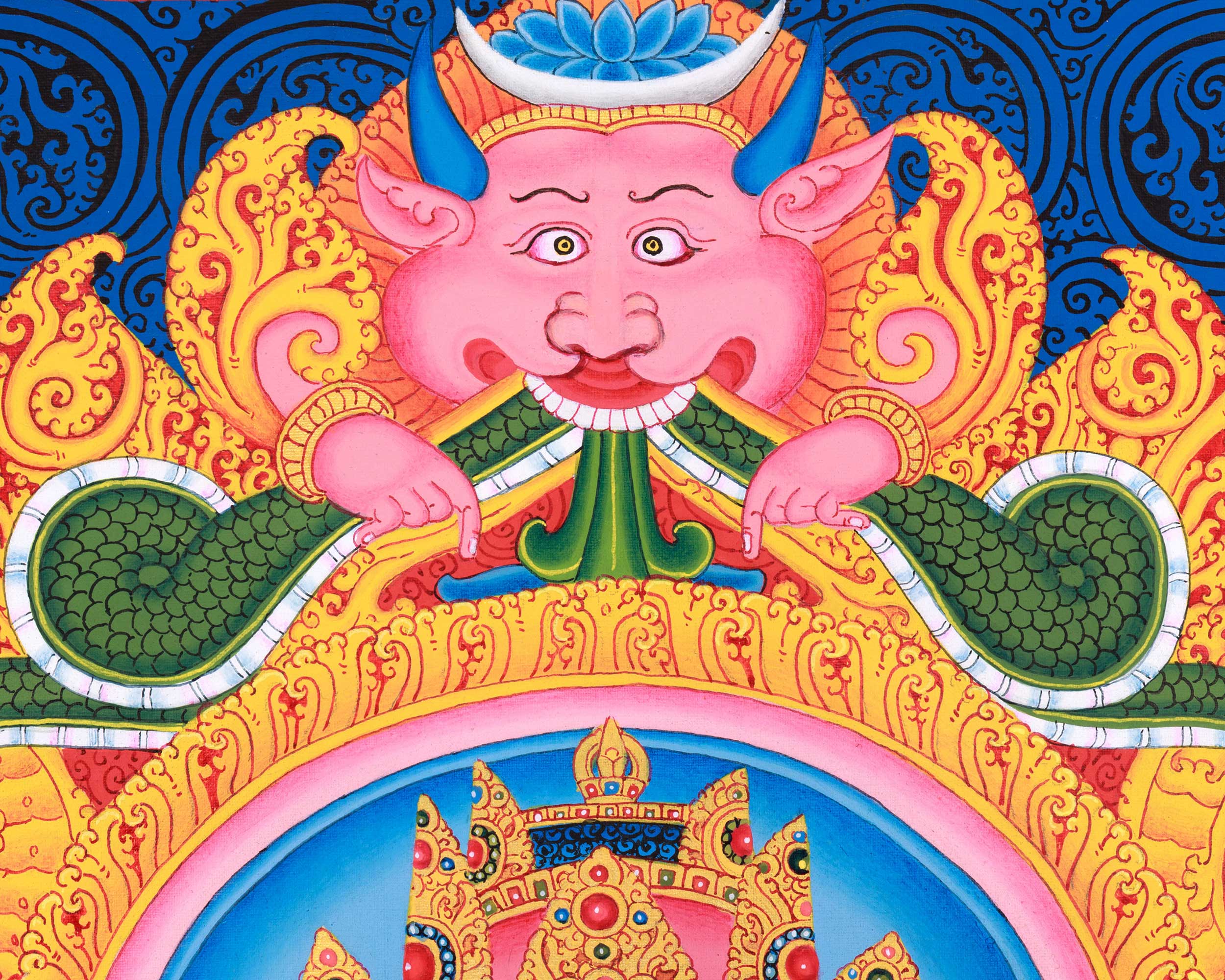 Siddhartha Gautama Thangka Print | Artwok Of Sakyamuni Buddha | Gautama Buddha Print