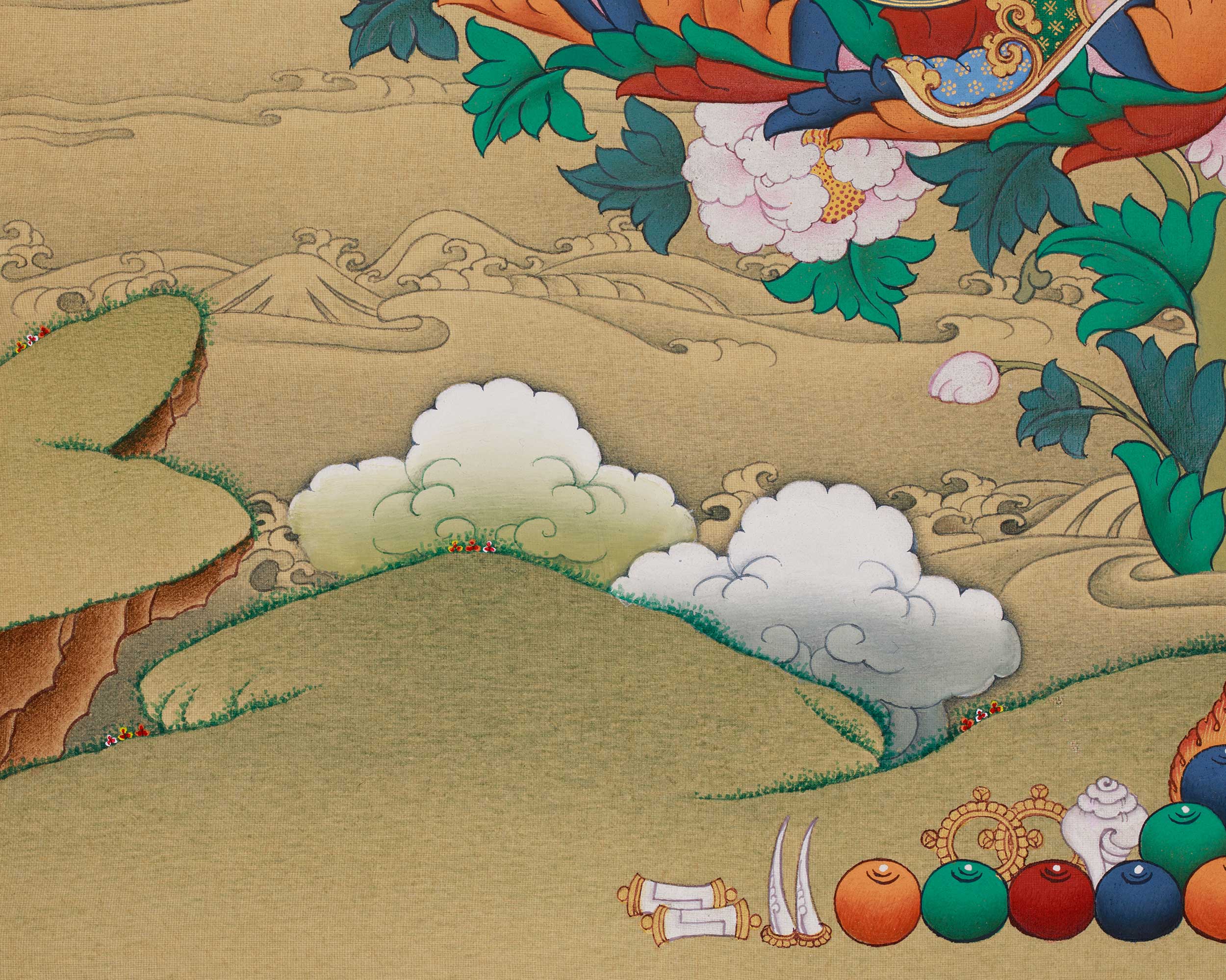 Lotus-Born Master Padmasambhava Thangka | The Tantric Guru of Wisdom and Protection