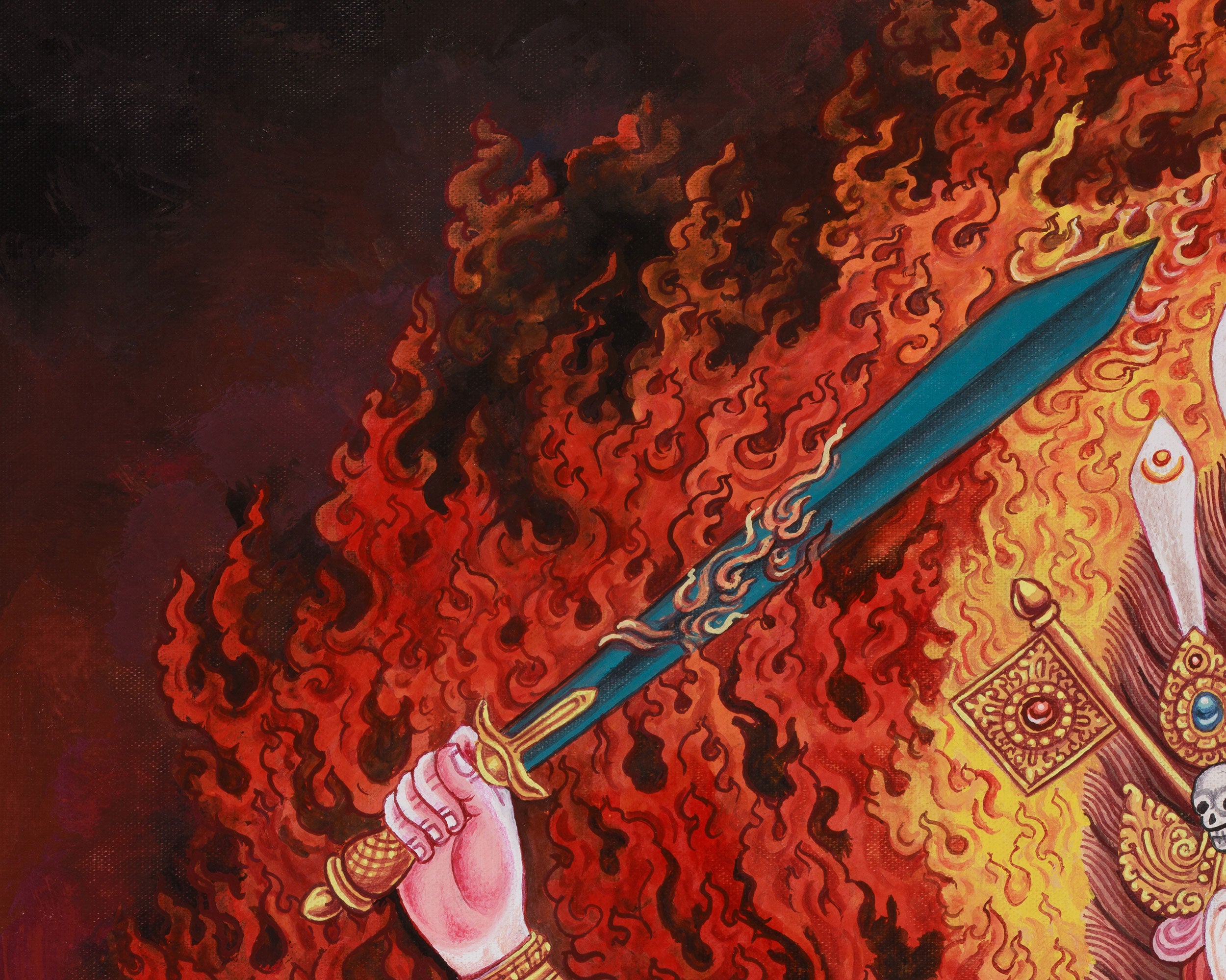 Goddess Chamunda Canvas Print | The Hindu Goddess of War & Disasters