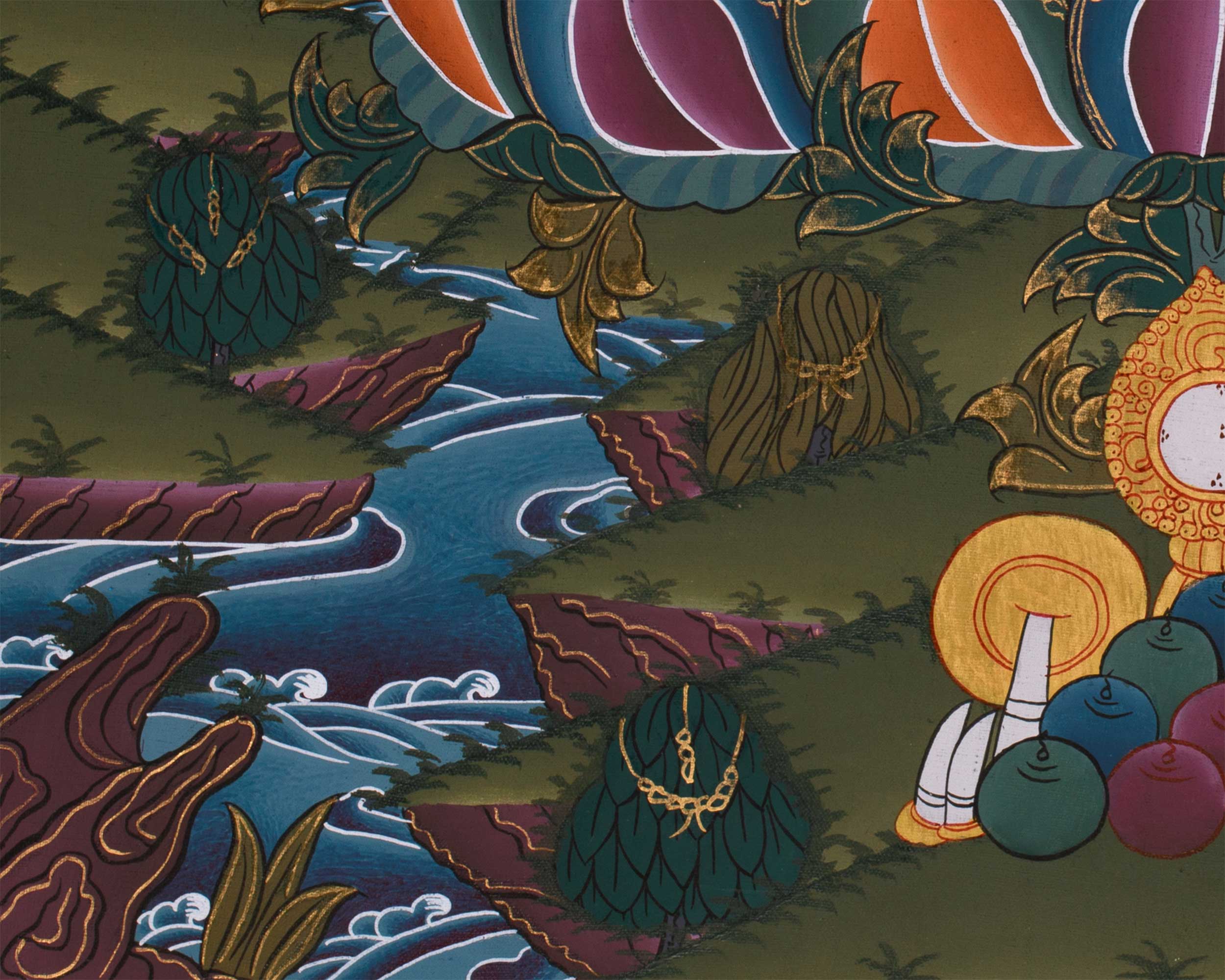 Traditional Buddha Shakyamuni Painting | Spiritual Enlightenment Art