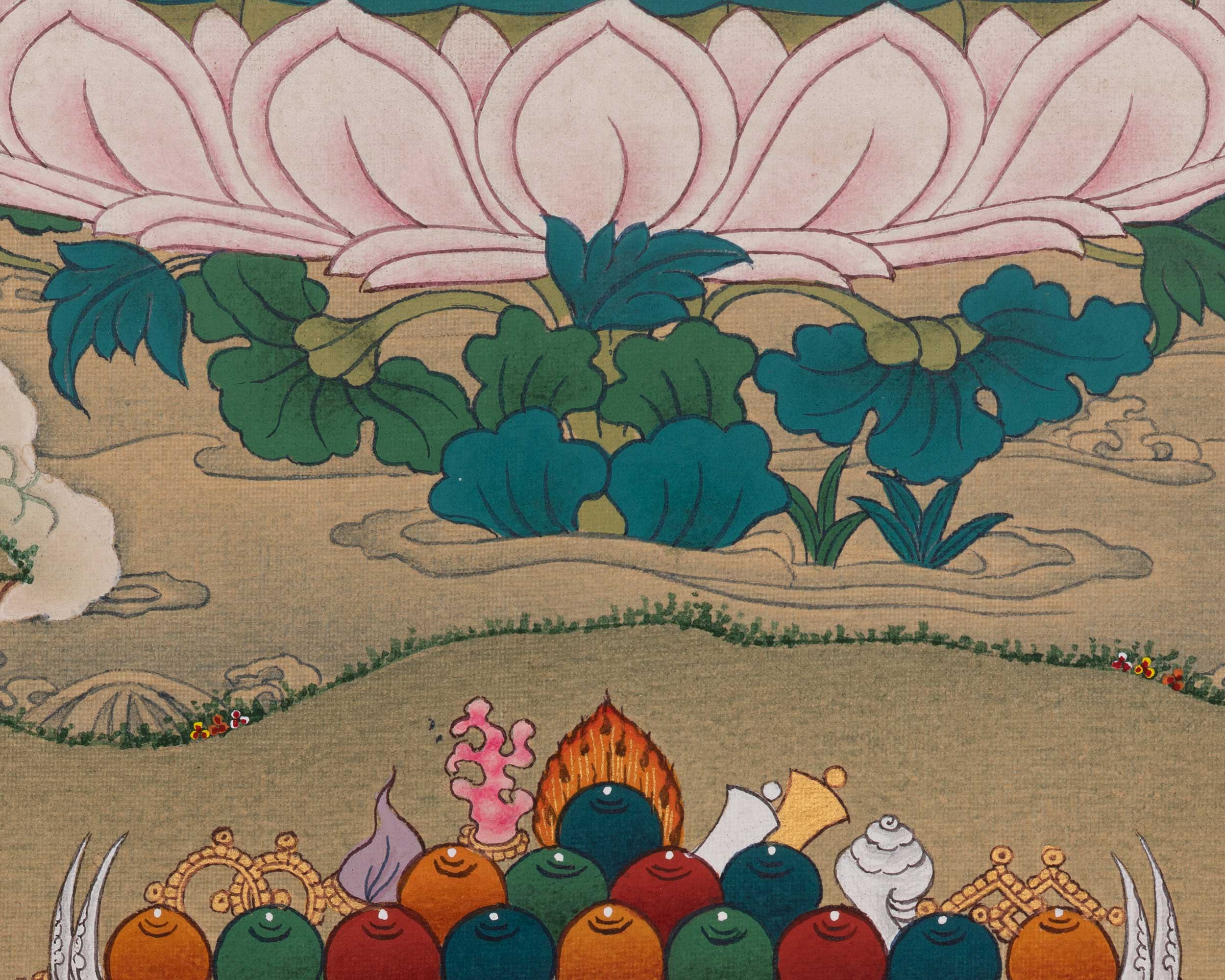 Divine Four-Armed Chenrezig Art | Representing Infinite Compassion, Wisdom, and Enlightened Awareness