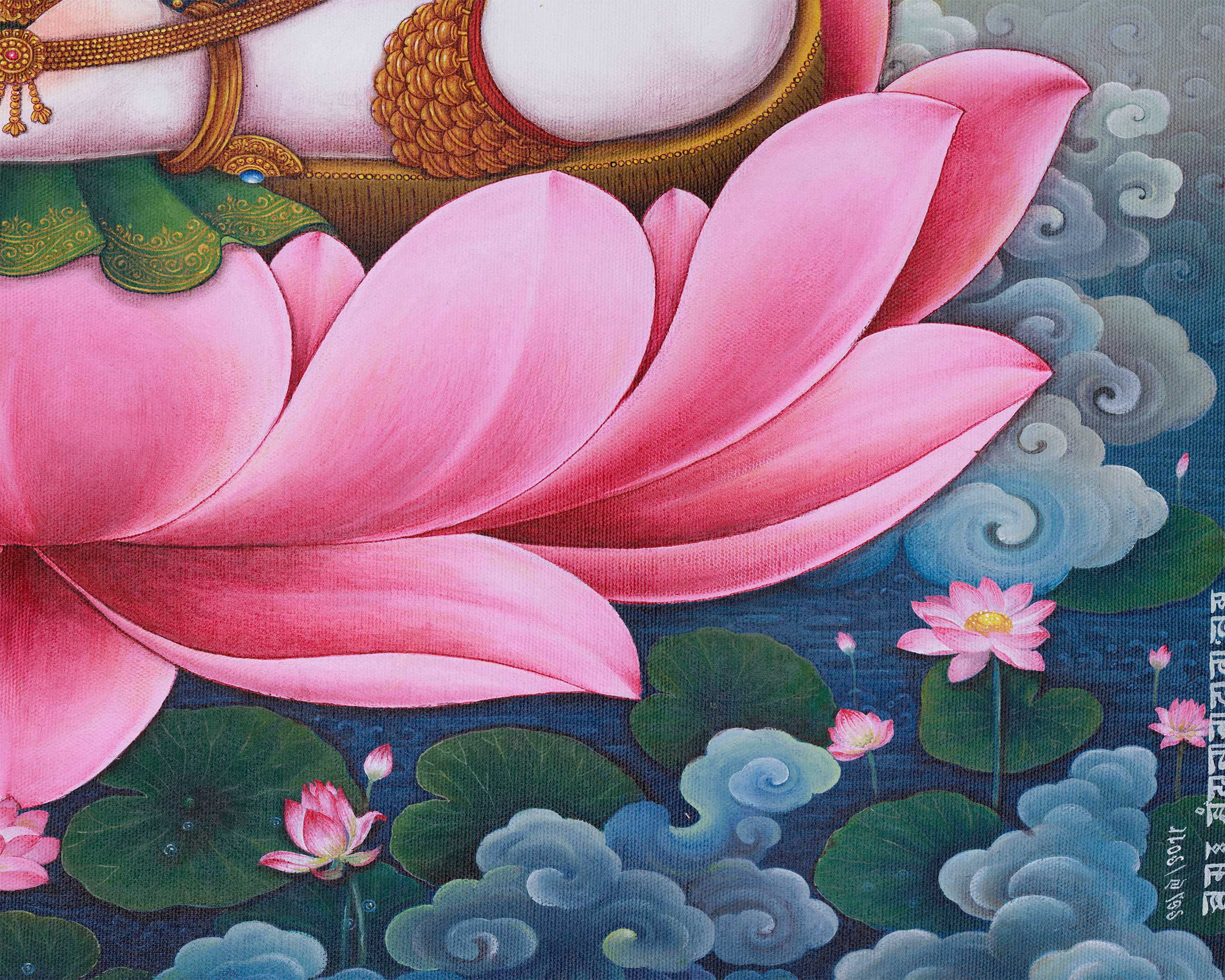 Paubha Style Ganesh Art Print | Remover of Obstacles and Bringer of Good Fortune