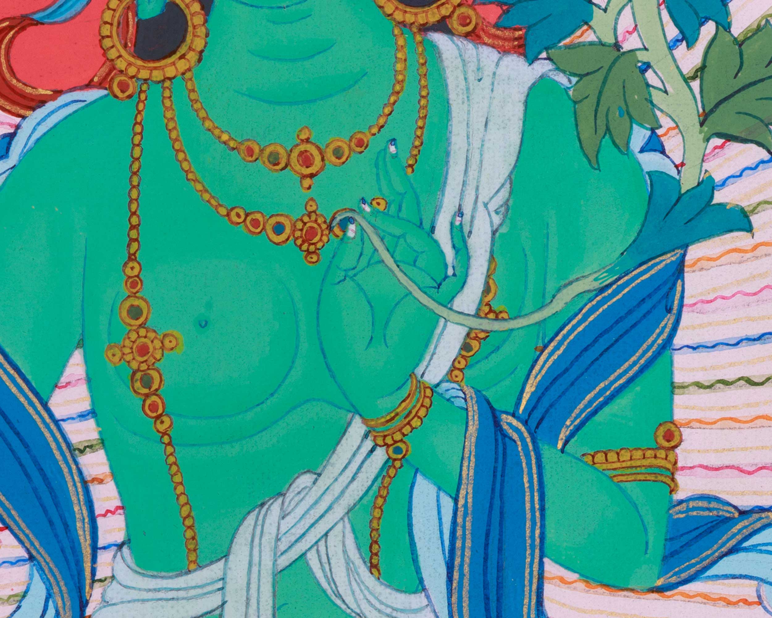 Green Tara Thangka, Traditional Art