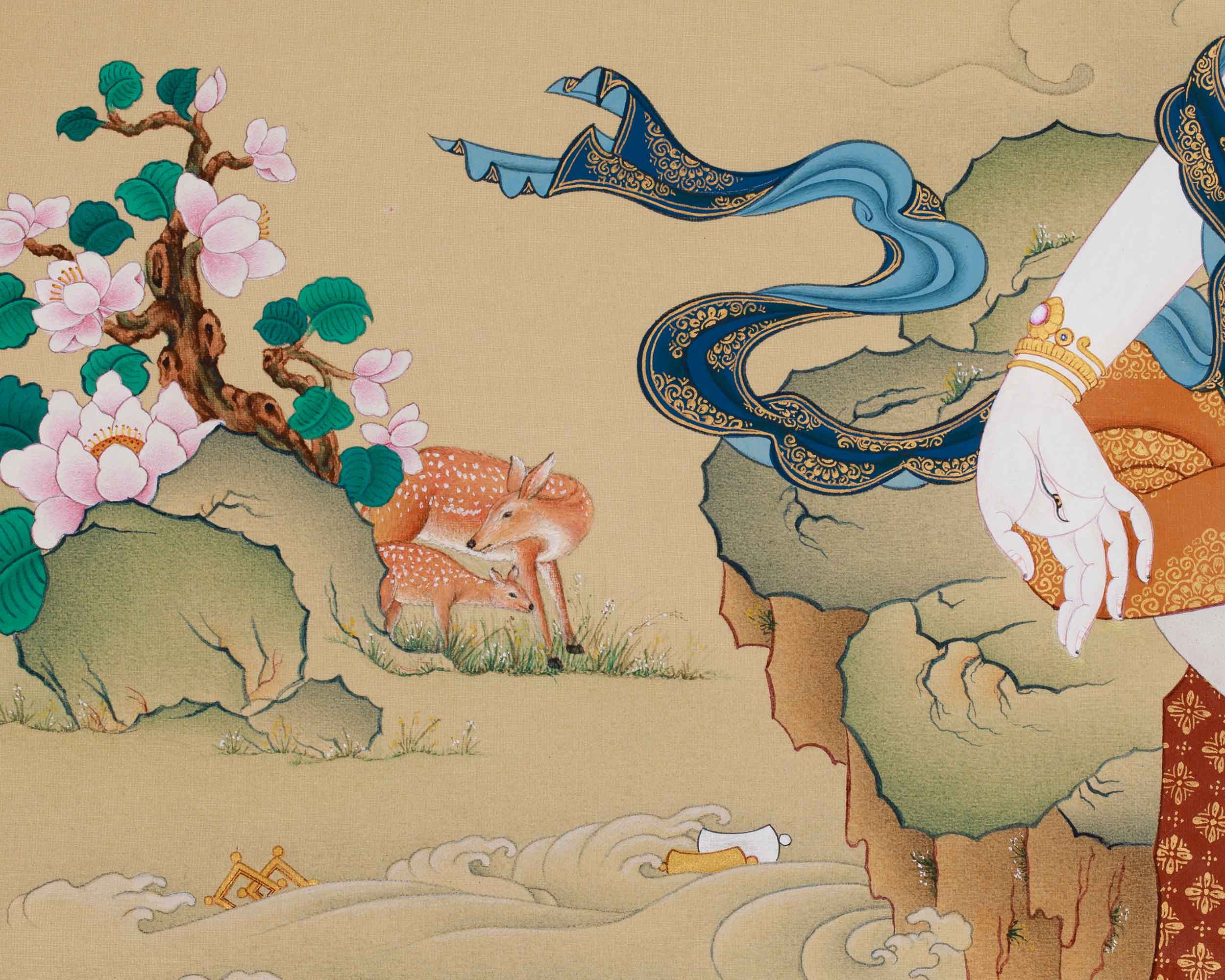 Traditional Seven-Eyed White Tara | The All-Seeing Goddess of Compassion and Long Life