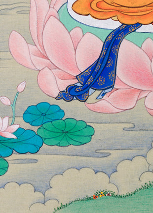 Small But Perfect Amitayus Thangka for Practice