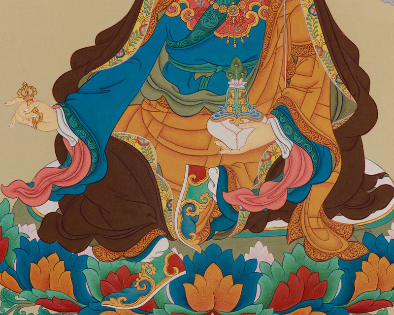 Minimalist Guru Padmasambhava Thangka | The Lotus Born Master