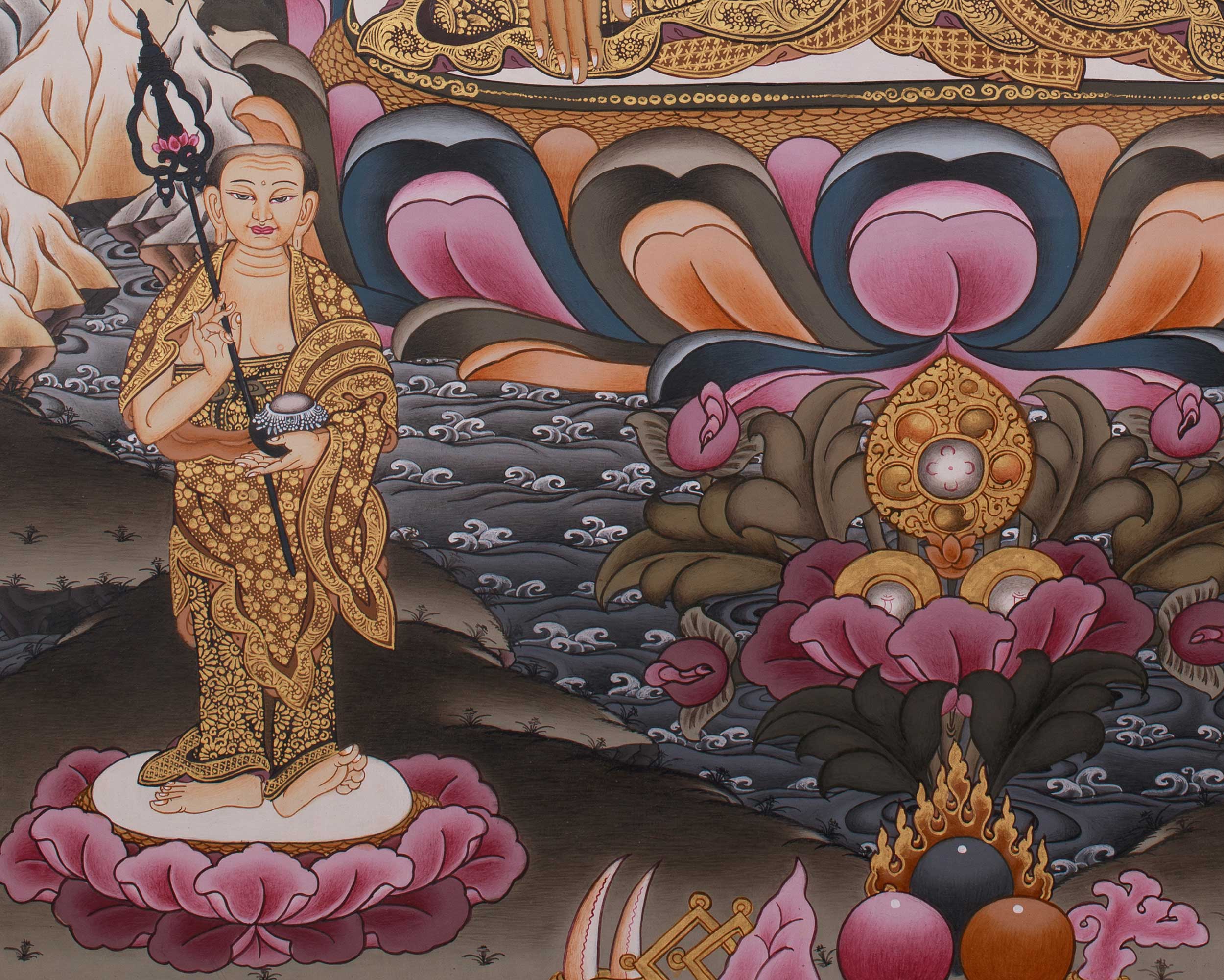 Shakyamuni Buddha Meditation Thangka | Timeless Buddhist Art of Inner Peace and Awakening
