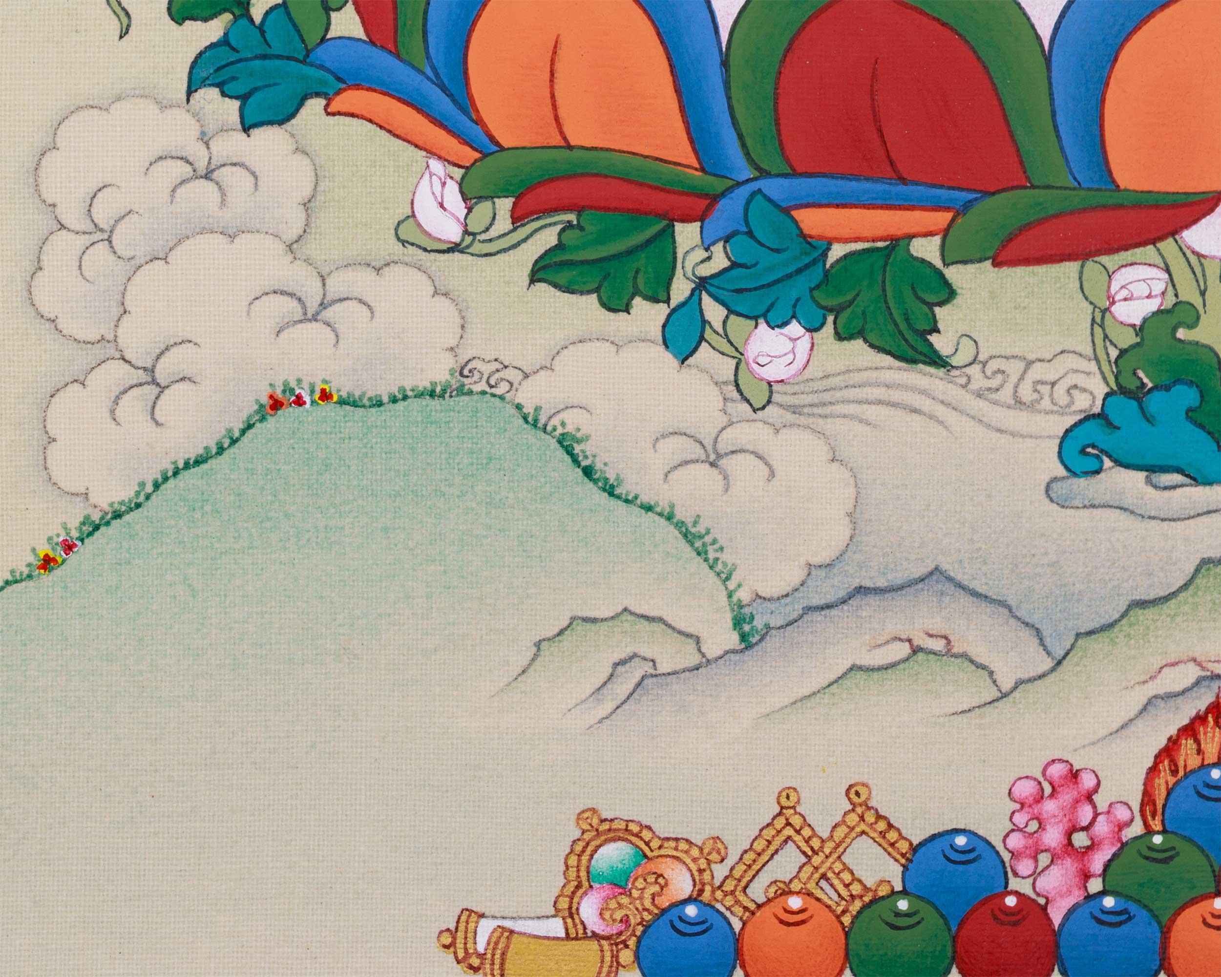 Red Chenrezig with Consort | Tantric Union of Compassion & Wisdom