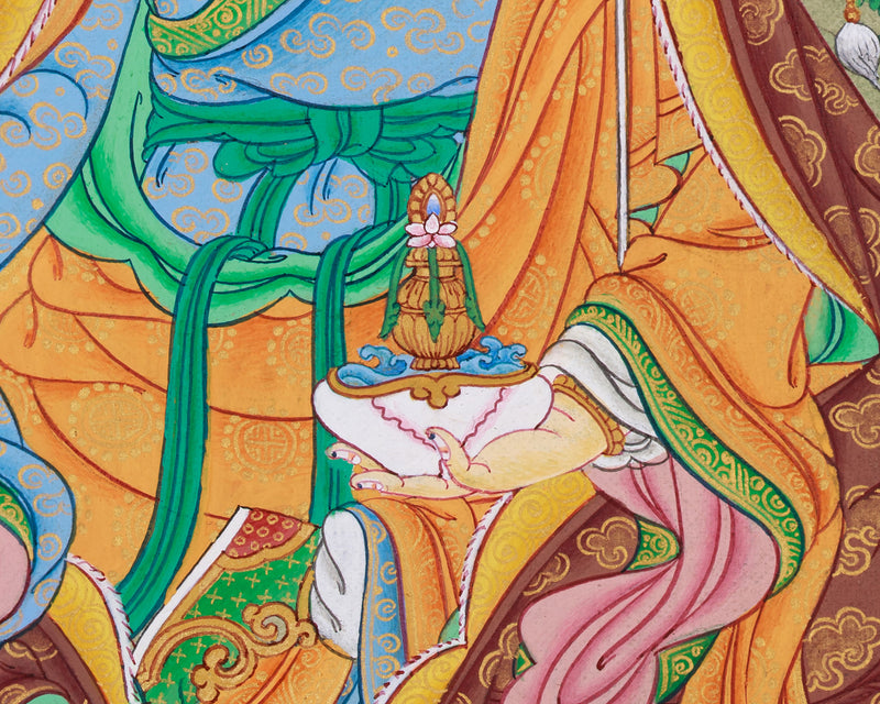 Guru Rinpoche Thangka | Hand-Painted Traditional Tibetan Artwork