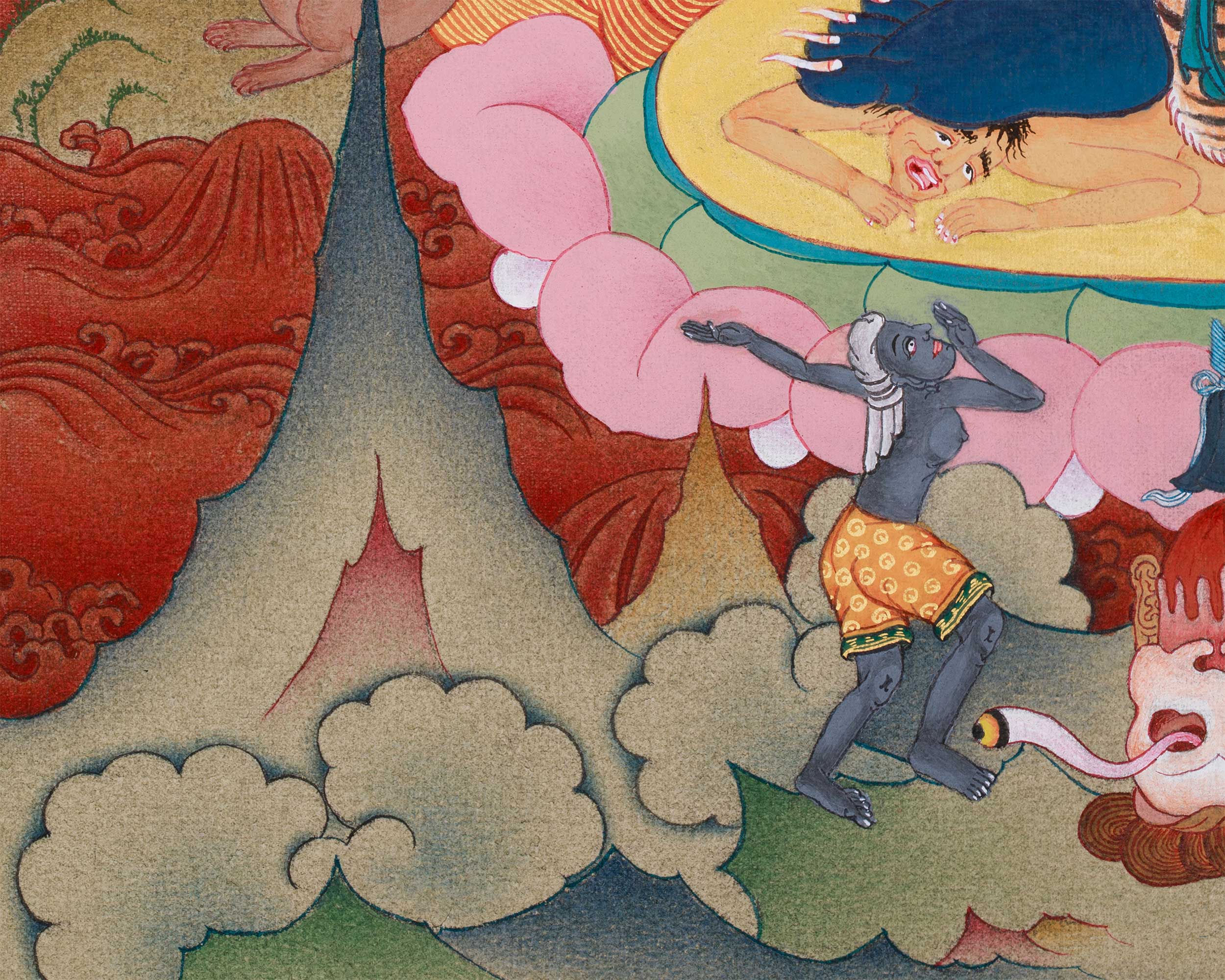 Sakya Mahakala Painting | The Powerful Protector of the Sakya Tradition