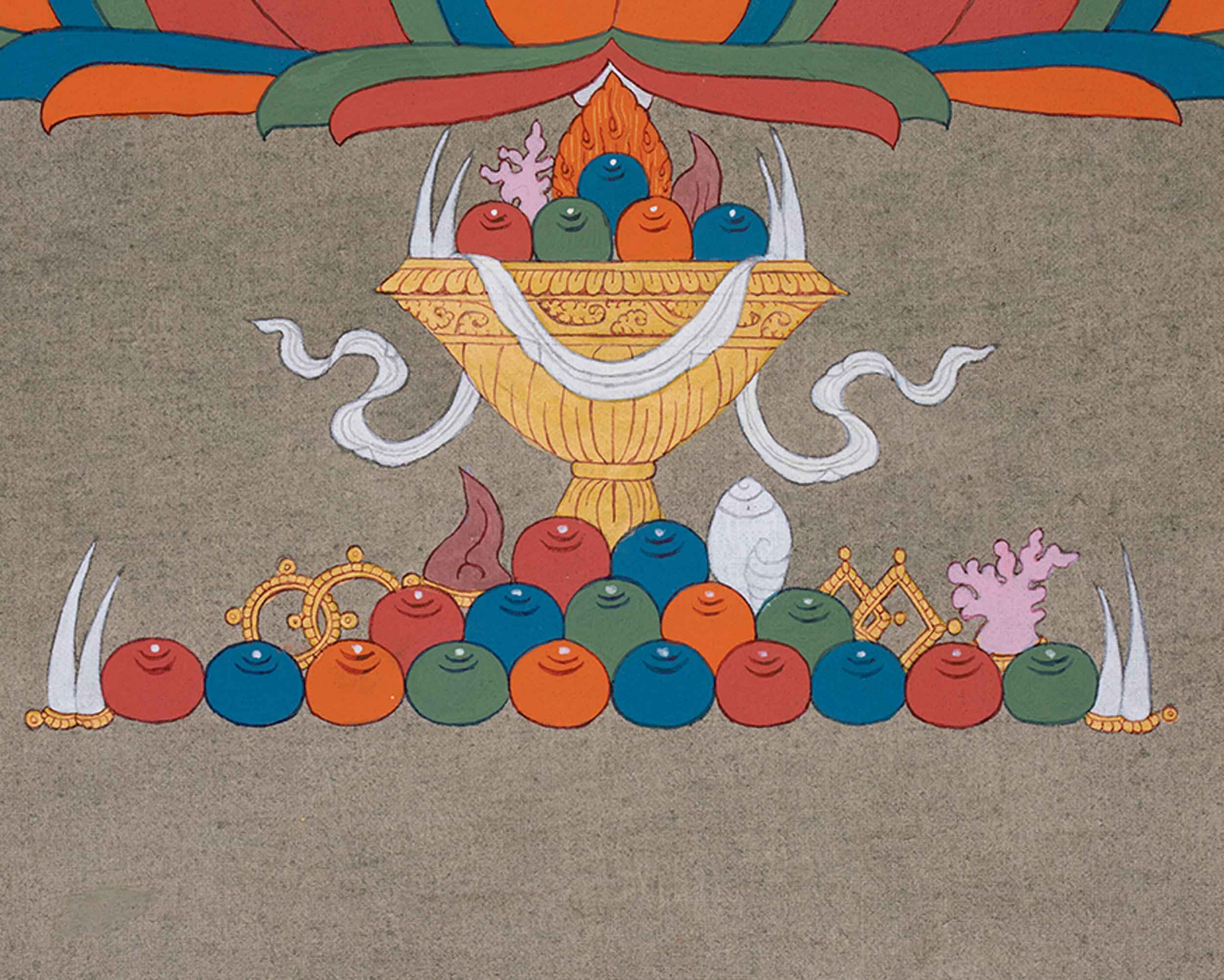 Traditional Vajrasattva Thangka Art | Bodhisattva for Purification And Spiritual renewal
