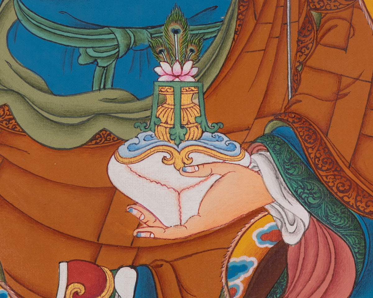 Traditional Padmasambhava Thangka | Guru Rinpoche Art | Lotus-Born Master