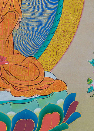Traditional Buddha Amitabha Thangka | Buddha Deity Artwork | Buddhist Wall Decor
