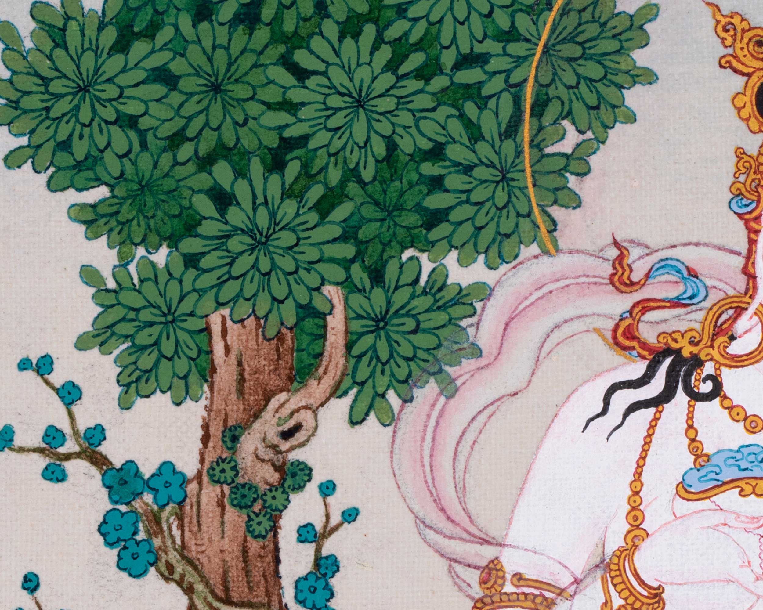 Small Sukhasiddhi Thangka | Buddhist Hand Painted Art | Religious Gift Ideas